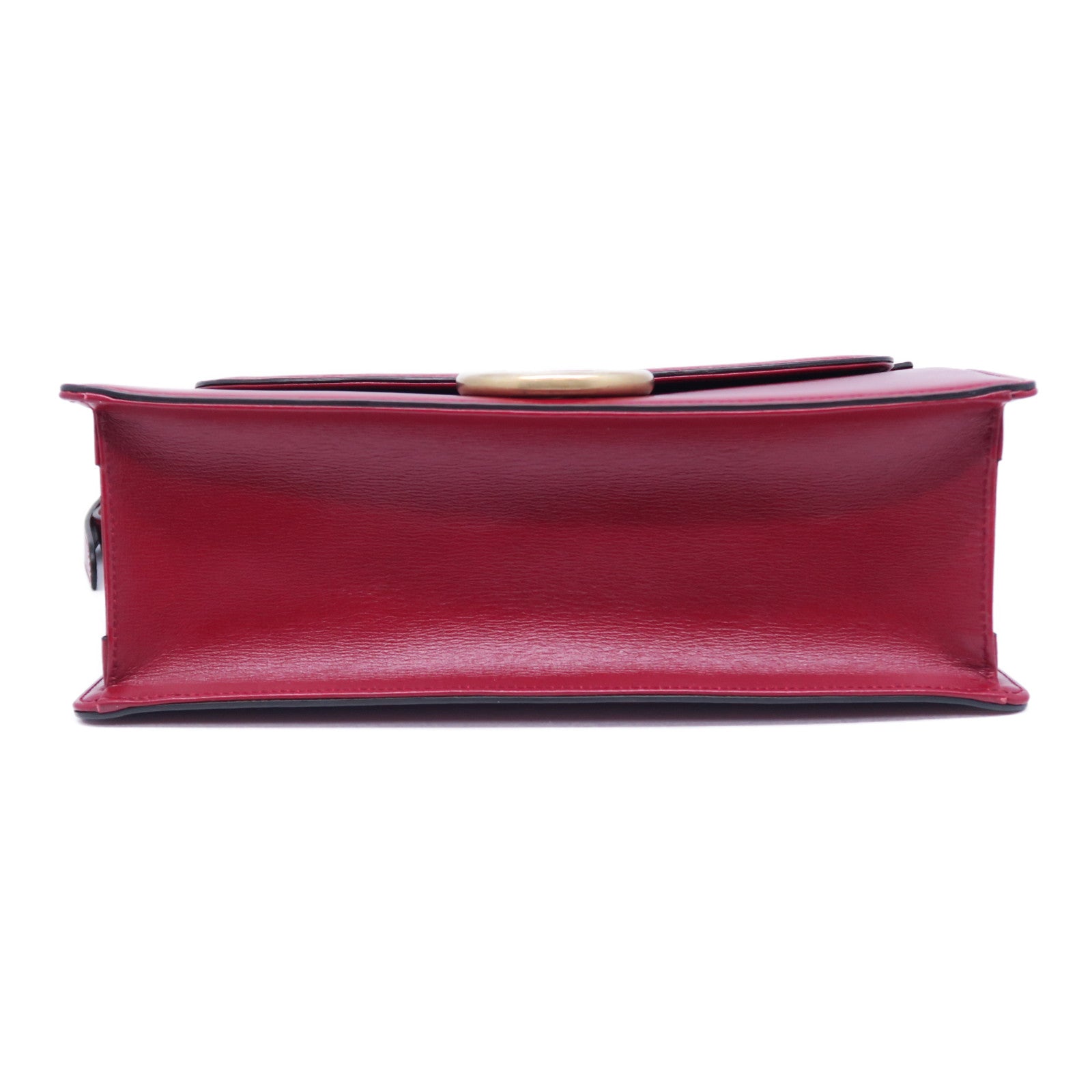 GUCCI 牛皮皮革Shoulder Bag金扣肩背袋紅色