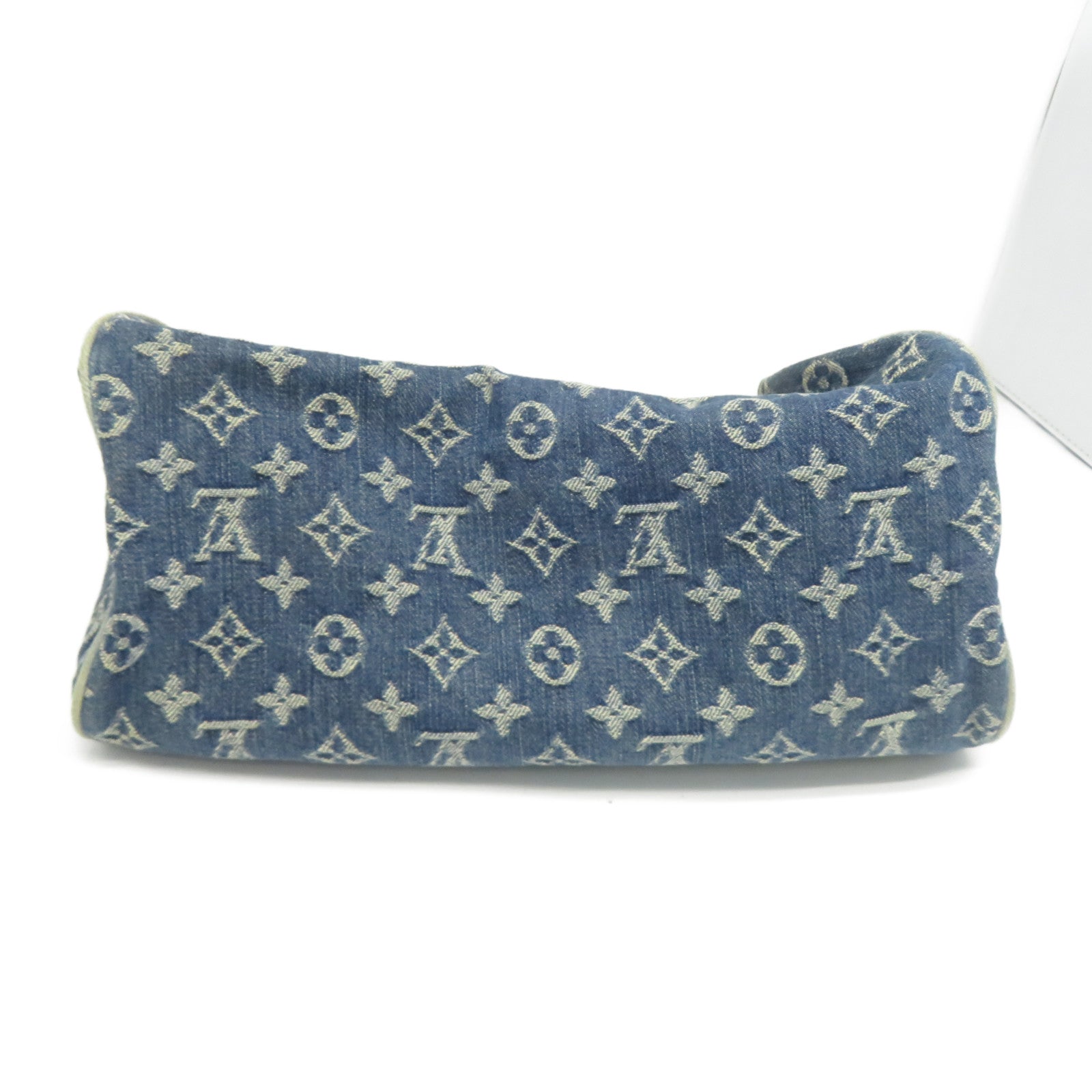 LOUIS VUITTON Monogram Denim Neo Speedy金扣手挽袋藍色