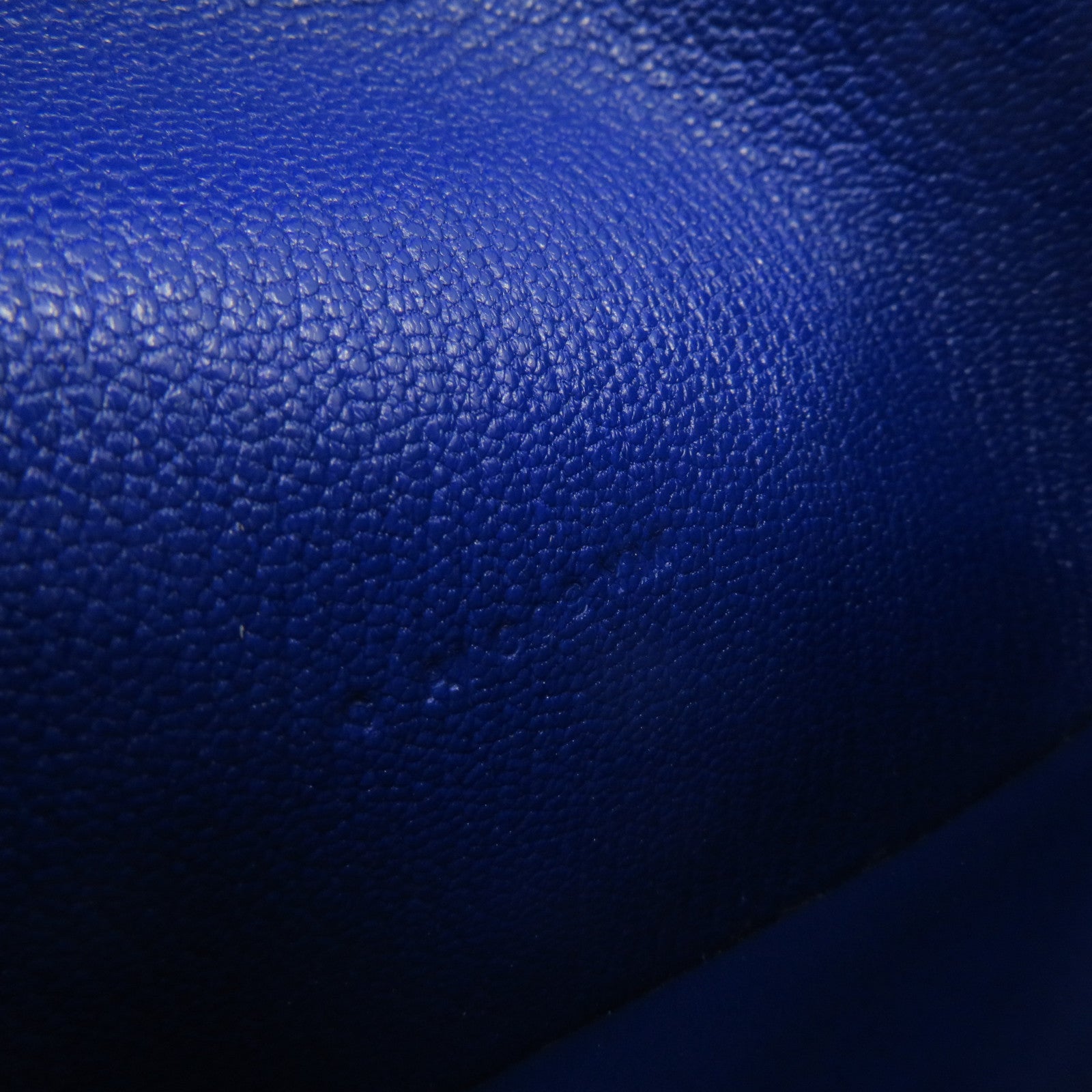HERMES Chevre皮革Kelly Short Wallet银扣短钱包Bleu Electrique蓝色