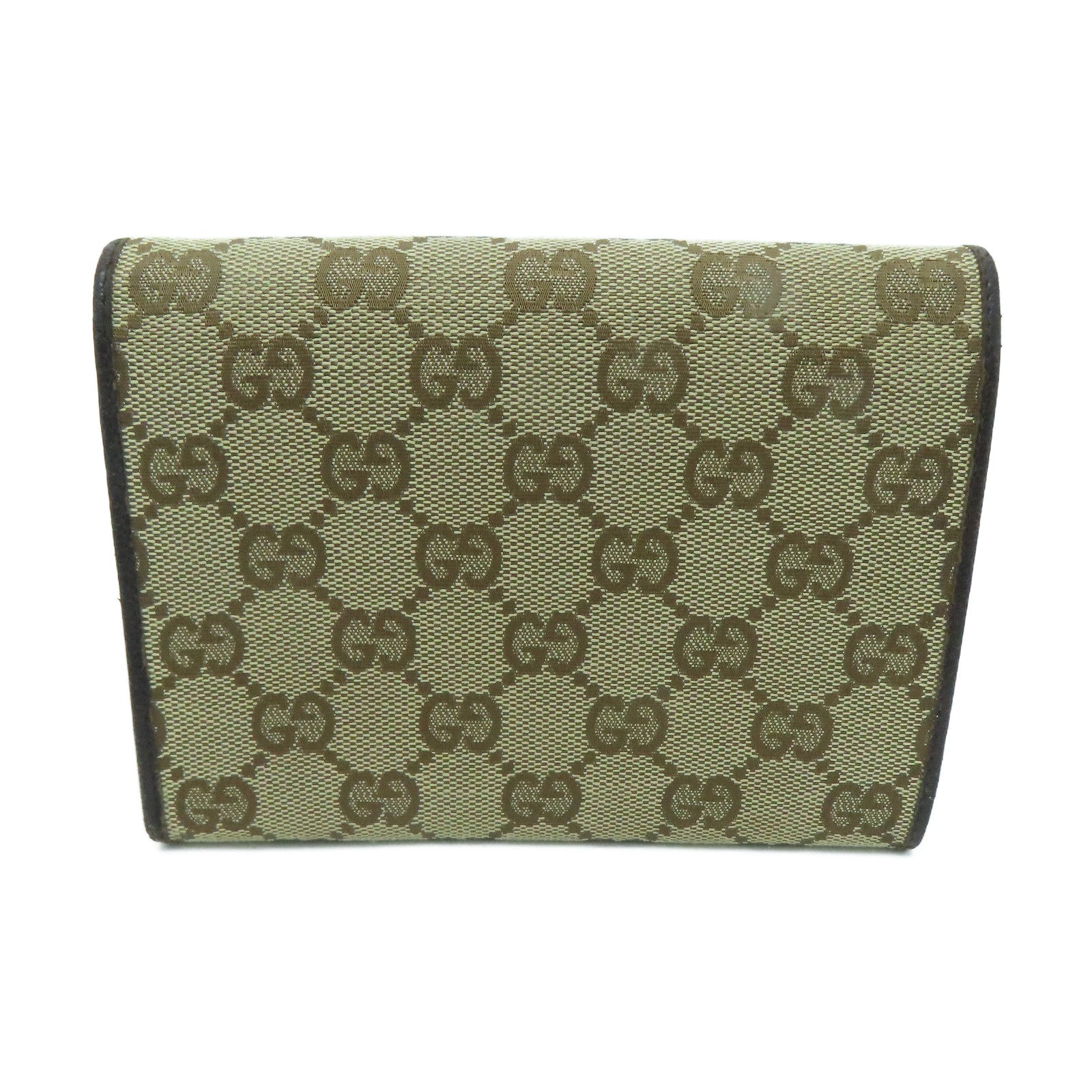 GUCCI 帆布Wallet金扣钱包米色