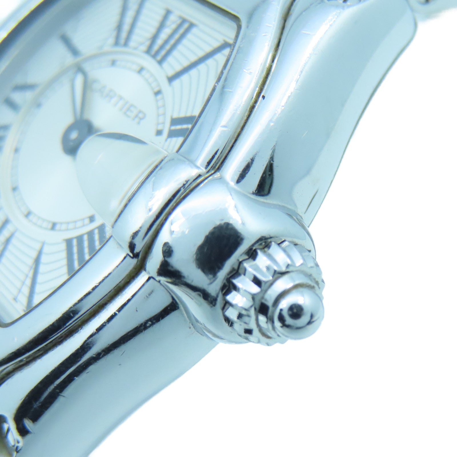 CARTIER Roadstar 31cm Stainless Steel Watch Quartz Movement White