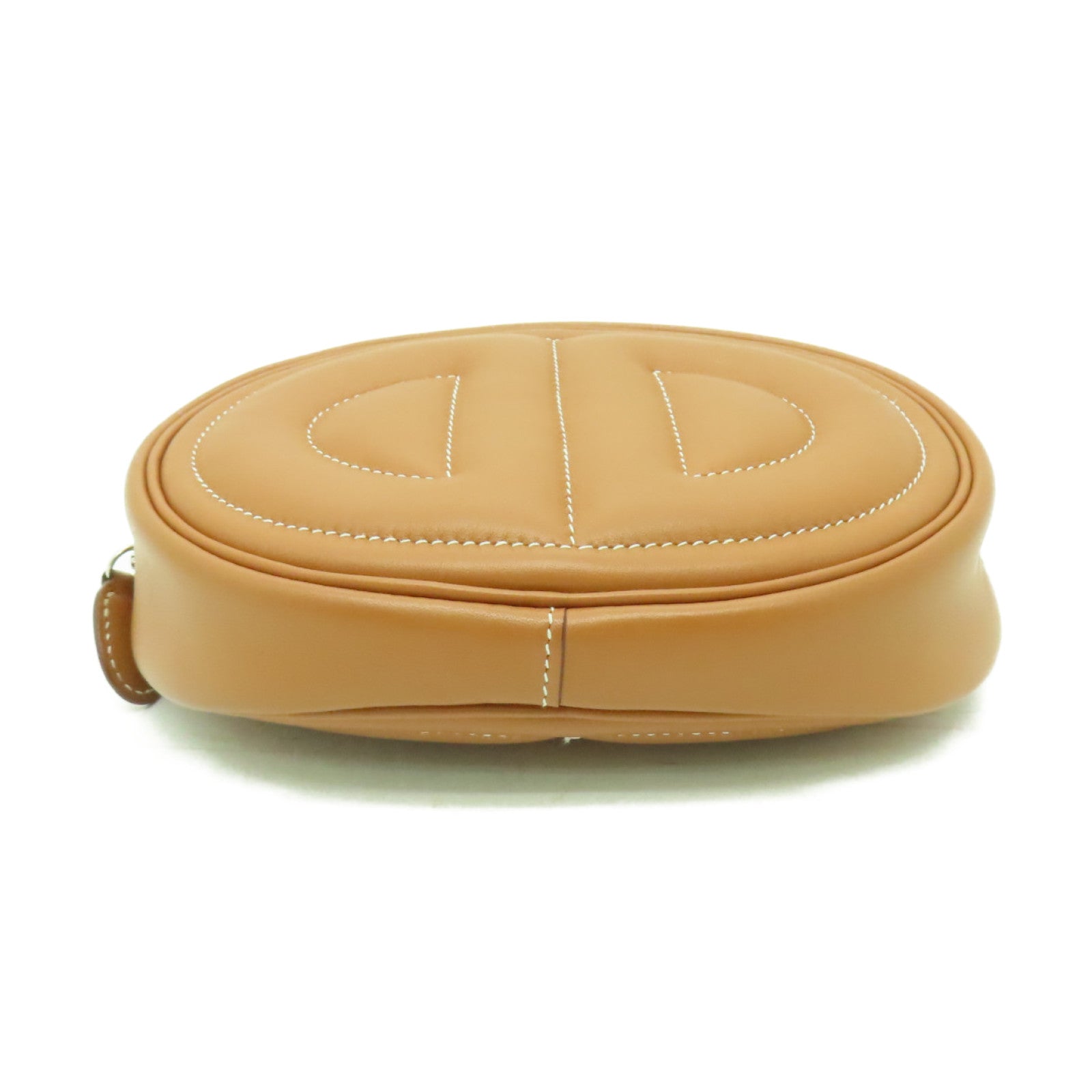 HERMES Swift皮革In The Loop Belt Bag銀扣腰包經典駝色