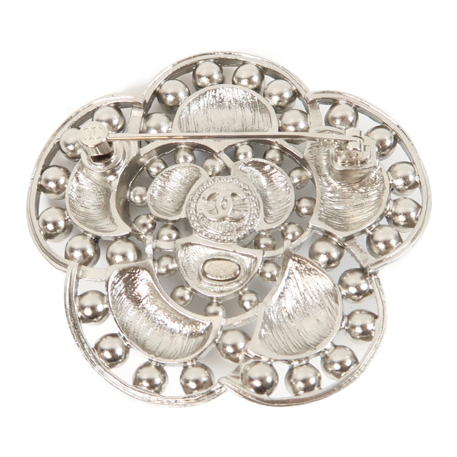 CHANEL 金屬Brooch胸針銀色/黑色