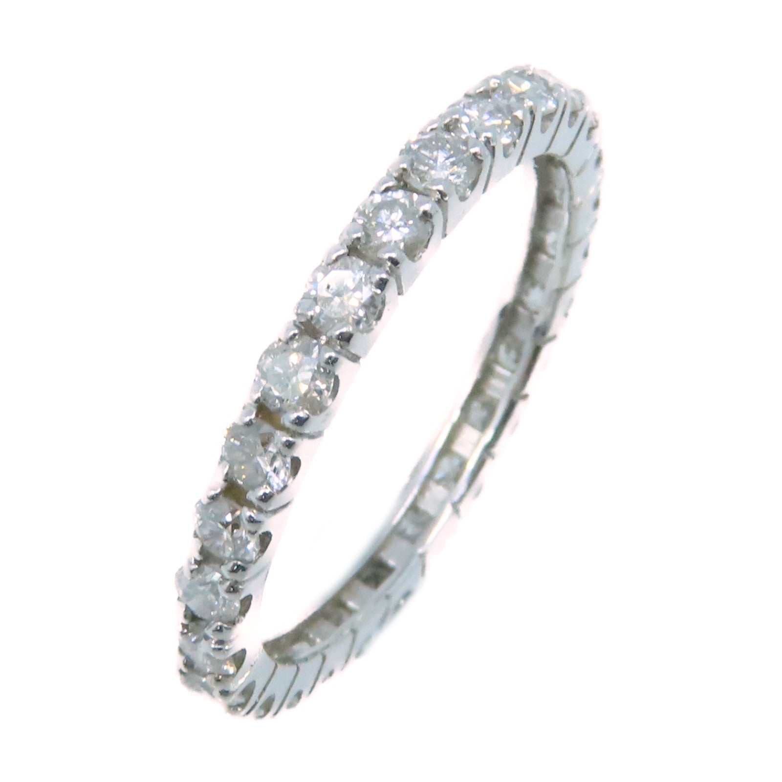 JEWELRY [Sharp Discount] 18K White Gold 0.10ct Diamond Ring US#5.75