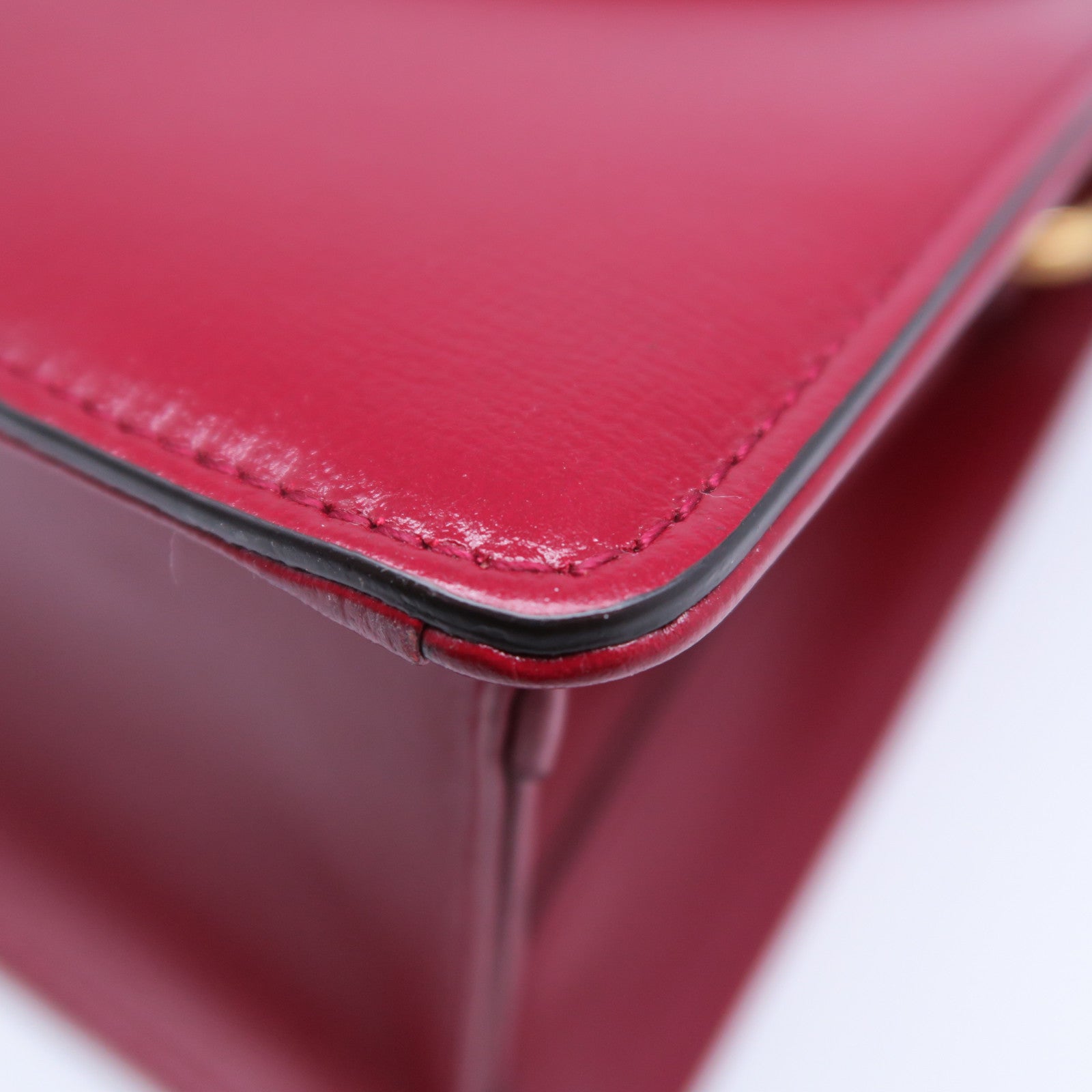 GUCCI 牛皮皮革Shoulder Bag金扣肩背袋紅色