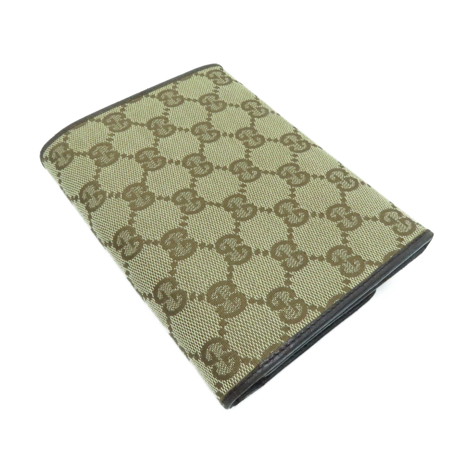 GUCCI 帆布Wallet金扣钱包米色