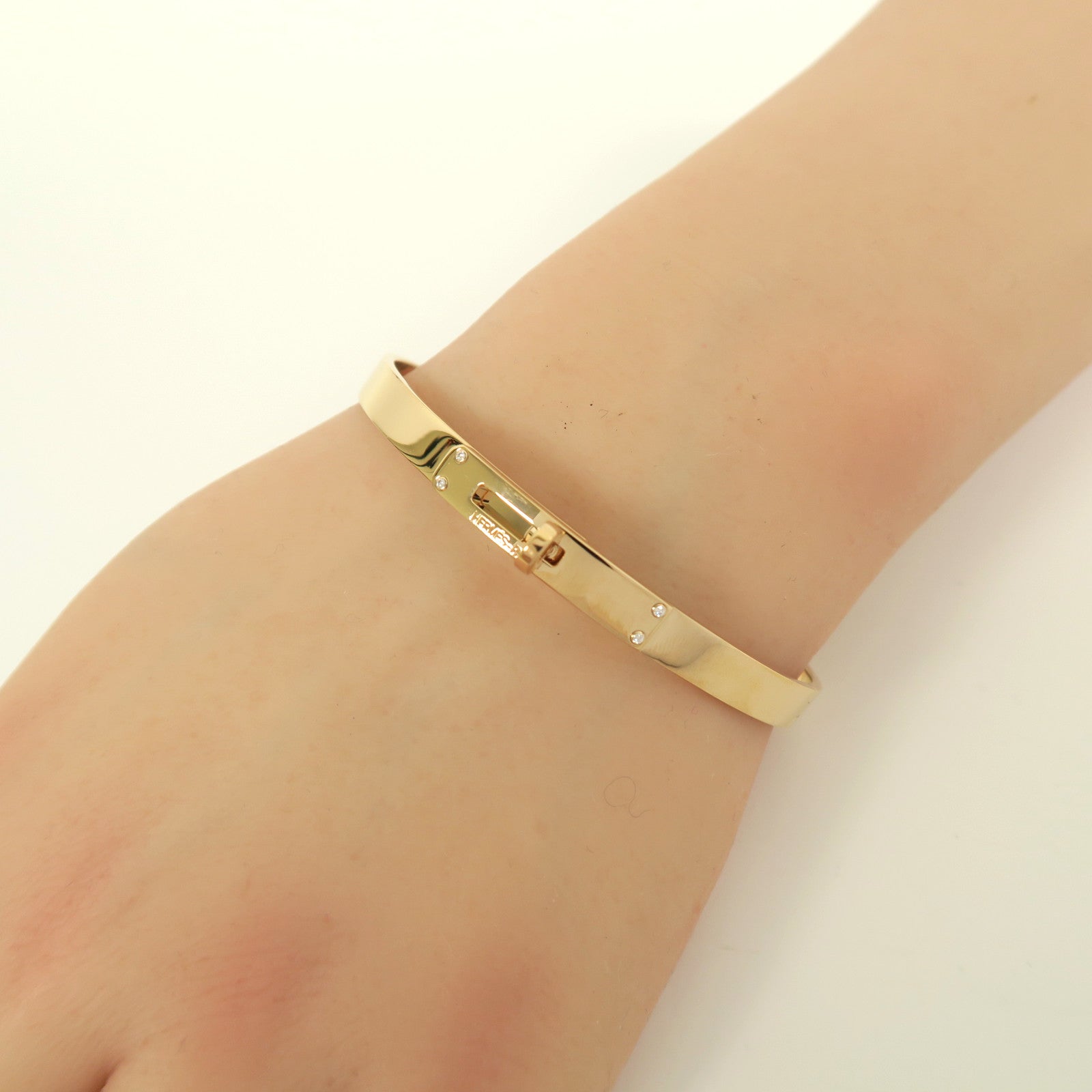 HERMES 18K玫瑰金Kelly H PM手鐲