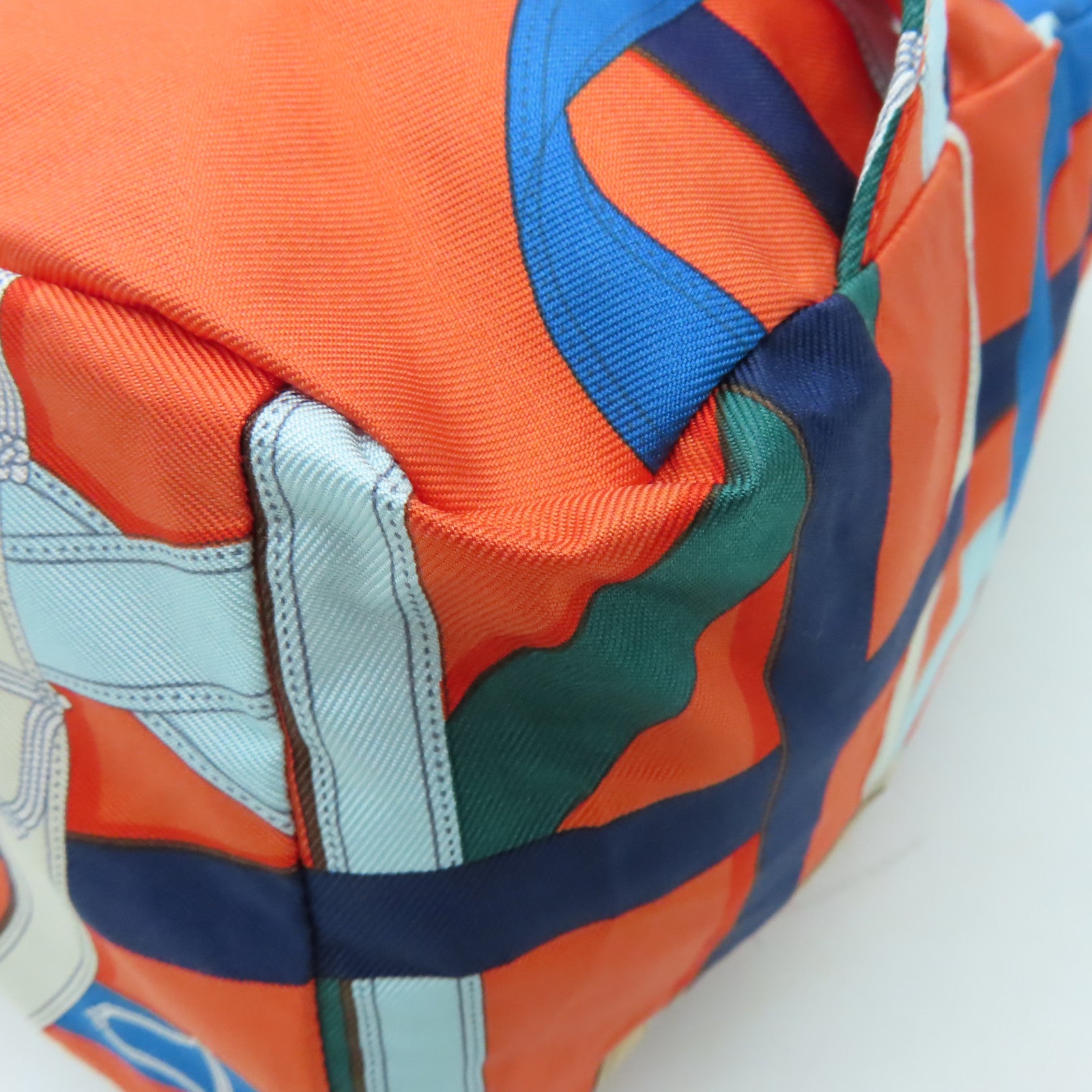 HERMES 絲質Airsilk Backpack銀扣背包橙色