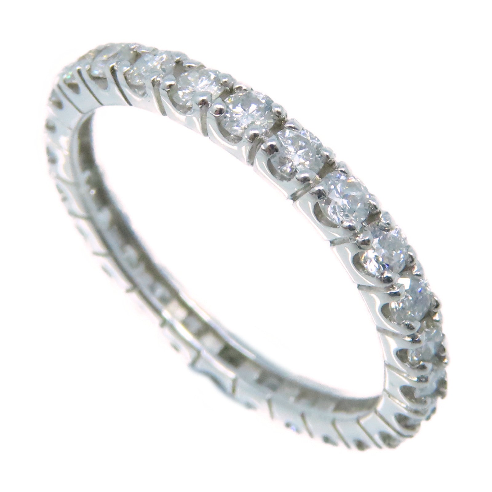 JEWELRY [Sharp Discount] 18K White Gold 0.10ct Diamond Ring US#5.75