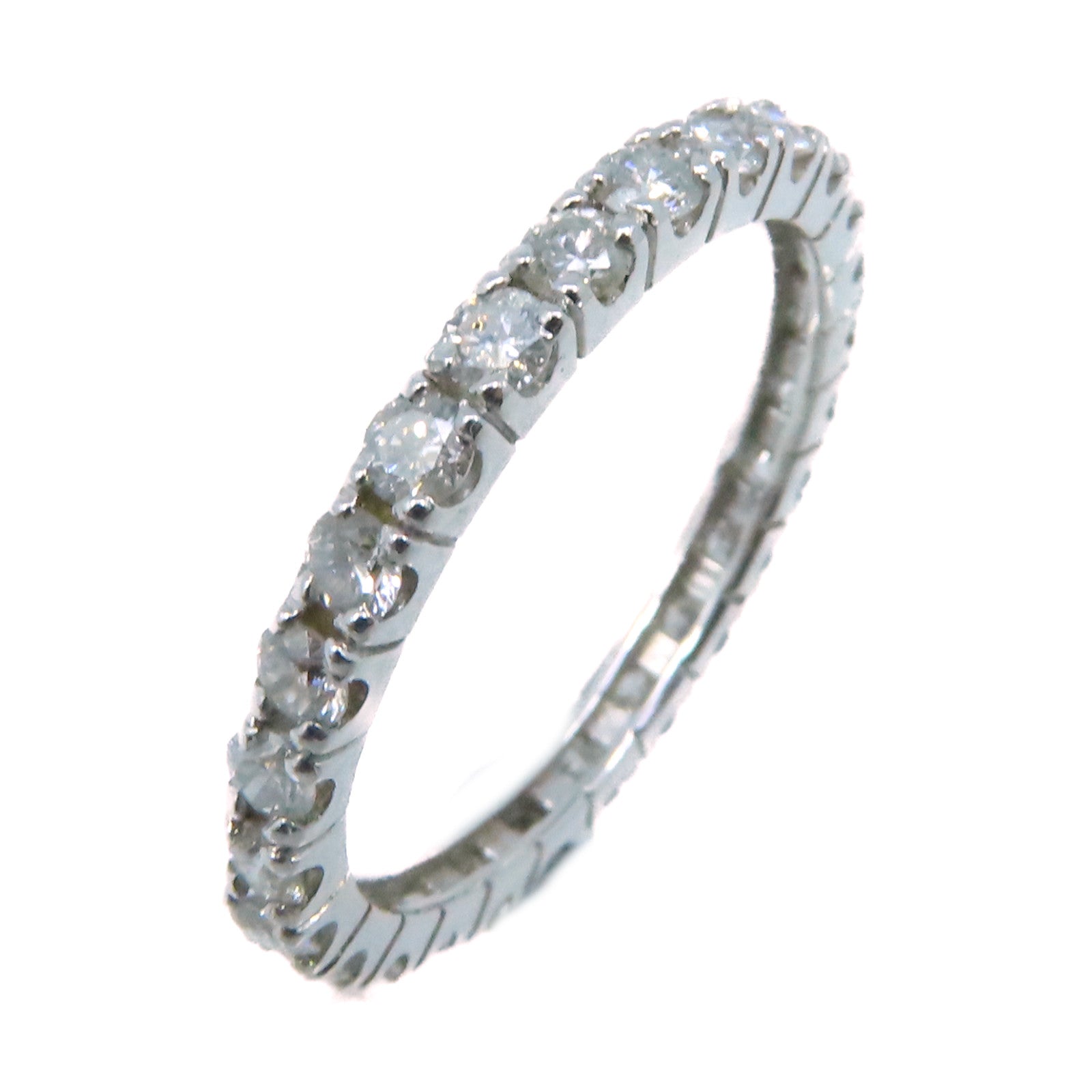 JEWELRY [Sharp Discount] 18K White Gold 0.10ct Diamond Ring US#5.75