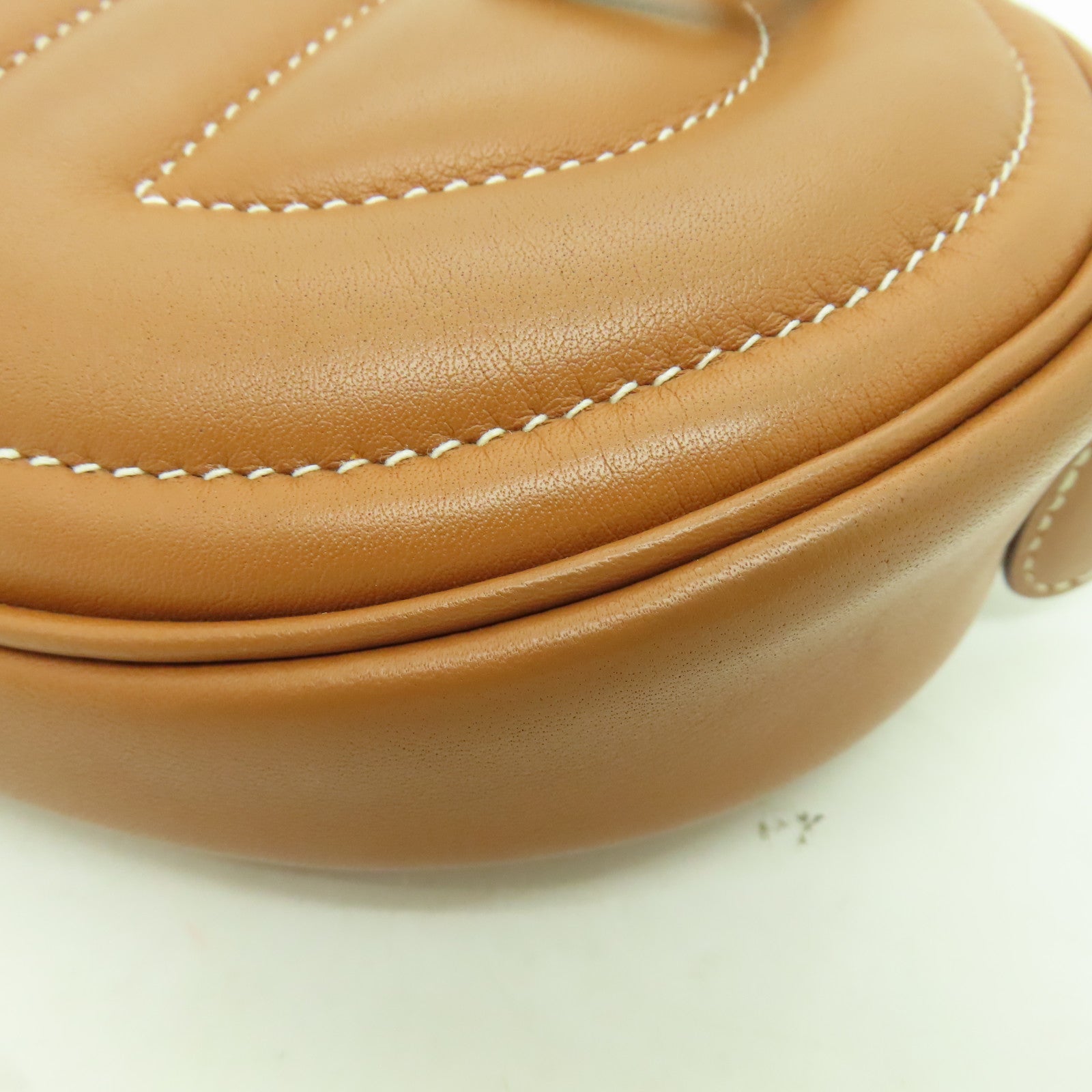 HERMES Swift皮革In The Loop Belt Bag銀扣腰包經典駝色