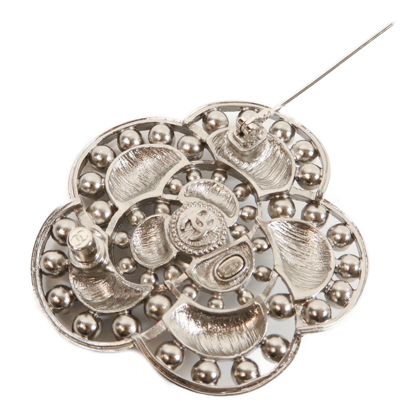 CHANEL 金屬Brooch胸針銀色/黑色