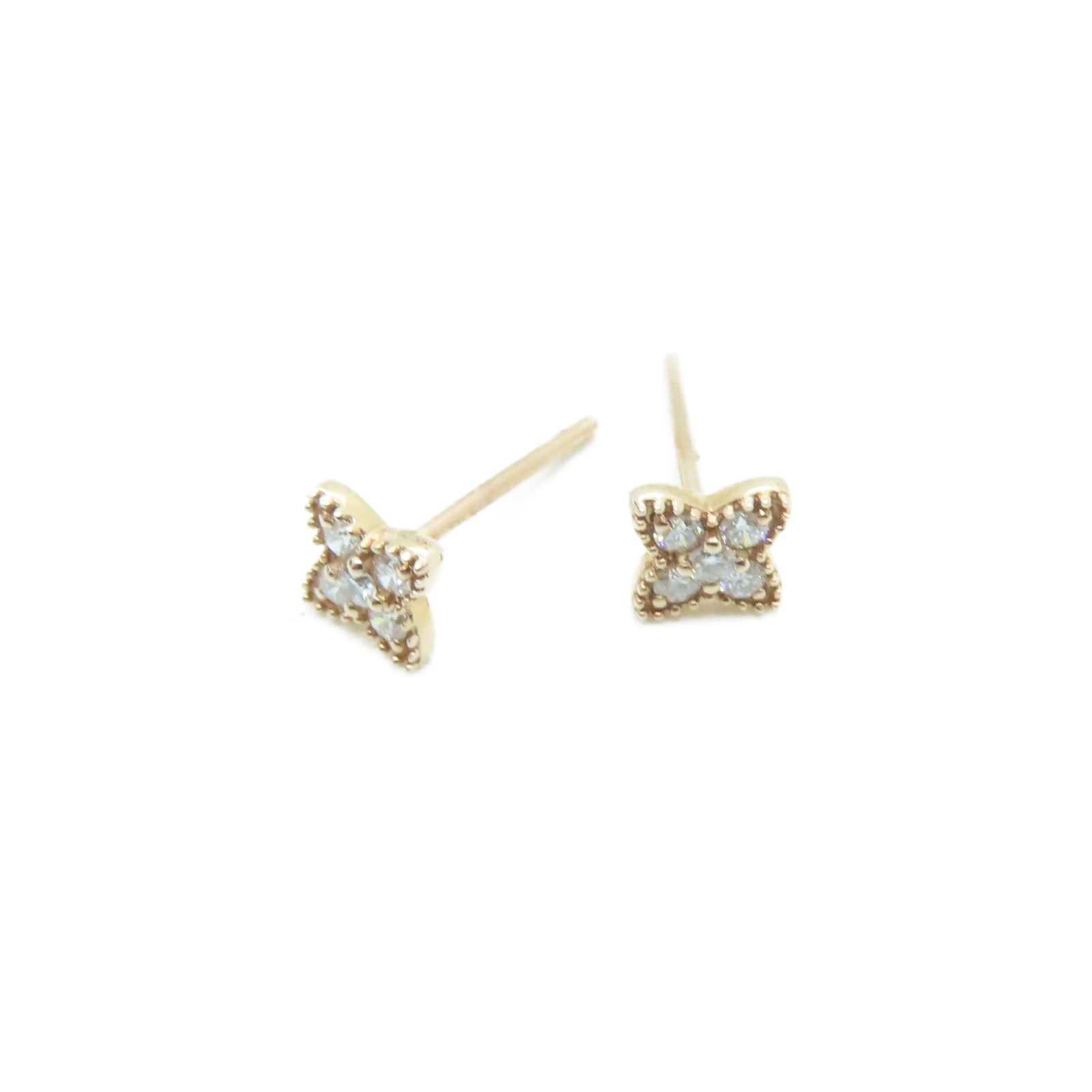 JEWELRY 14K玫瑰金 Diamond Earrings 0.1ct/0.1ct鑽石耳環