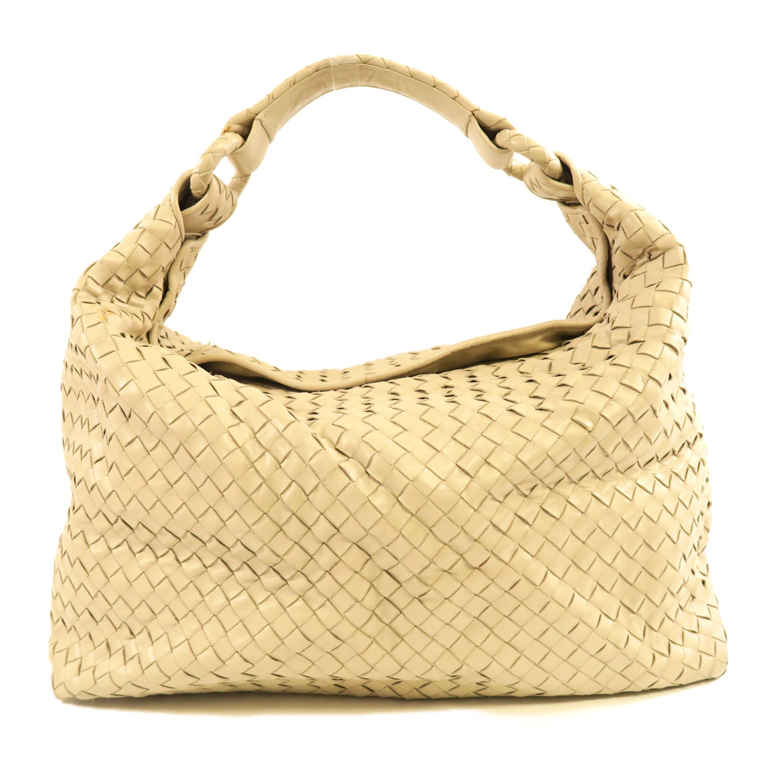 BOTTEGA VENETA 織紋羊皮皮革Shoulder Bag肩背袋米色