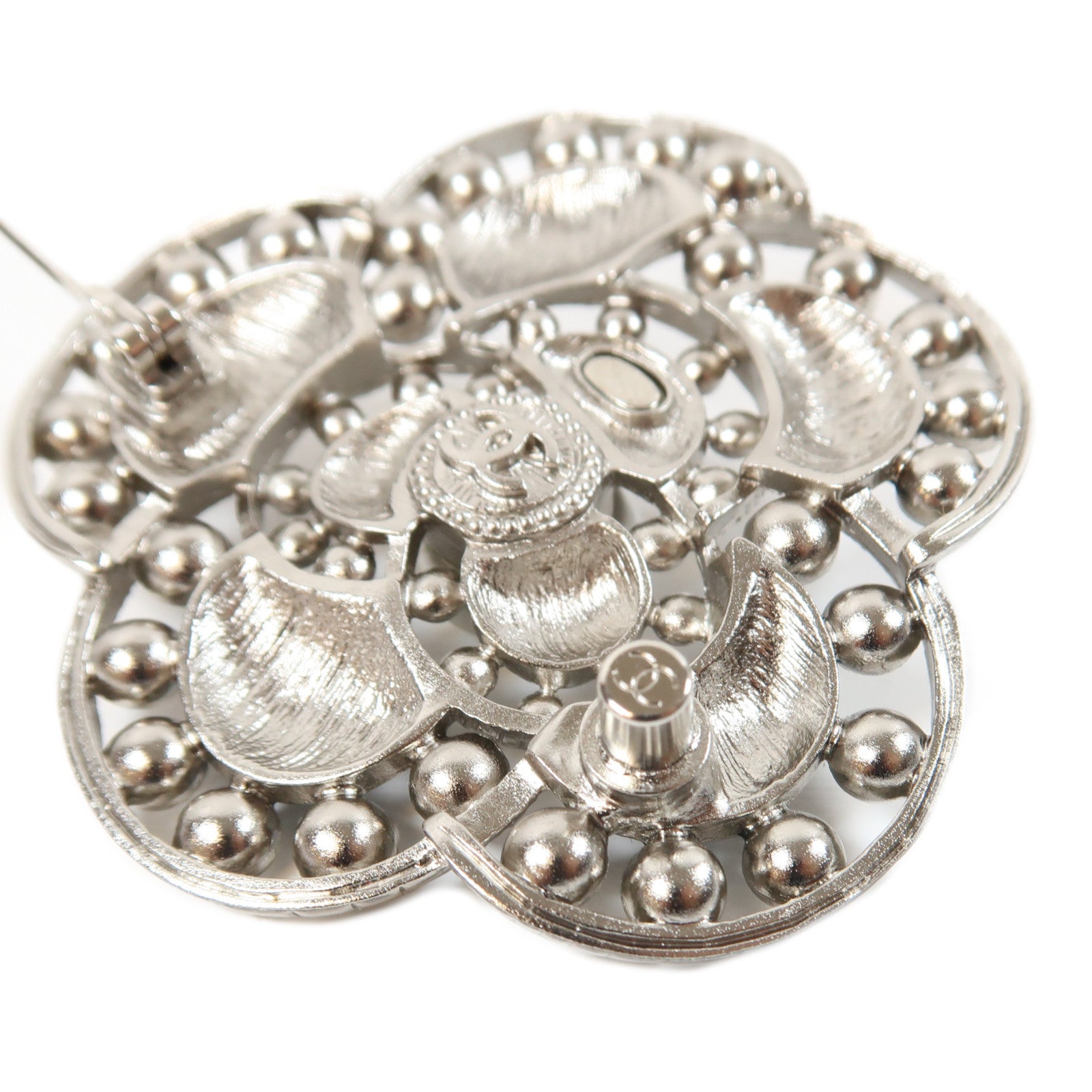 CHANEL 金屬Brooch胸針銀色/黑色