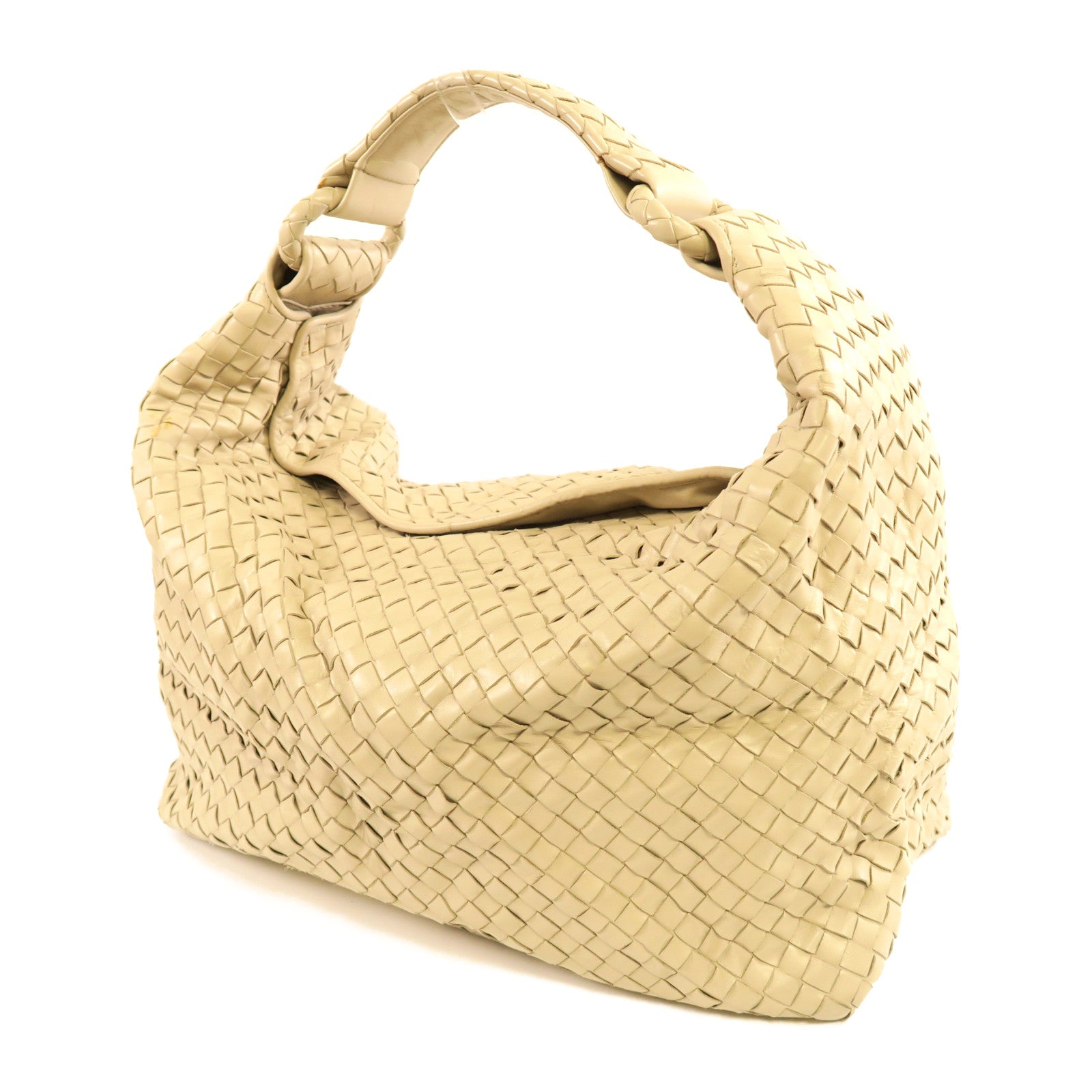 BOTTEGA VENETA 織紋羊皮皮革Shoulder Bag肩背袋米色
