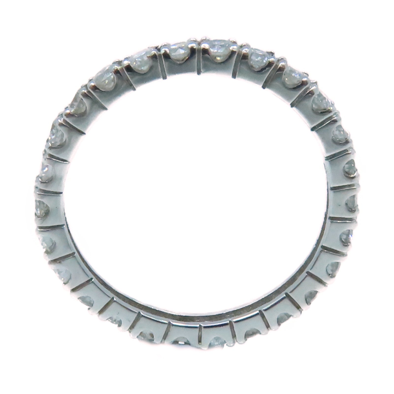 JEWELRY [Sharp Discount] 18K White Gold 0.10ct Diamond Ring US#5.75