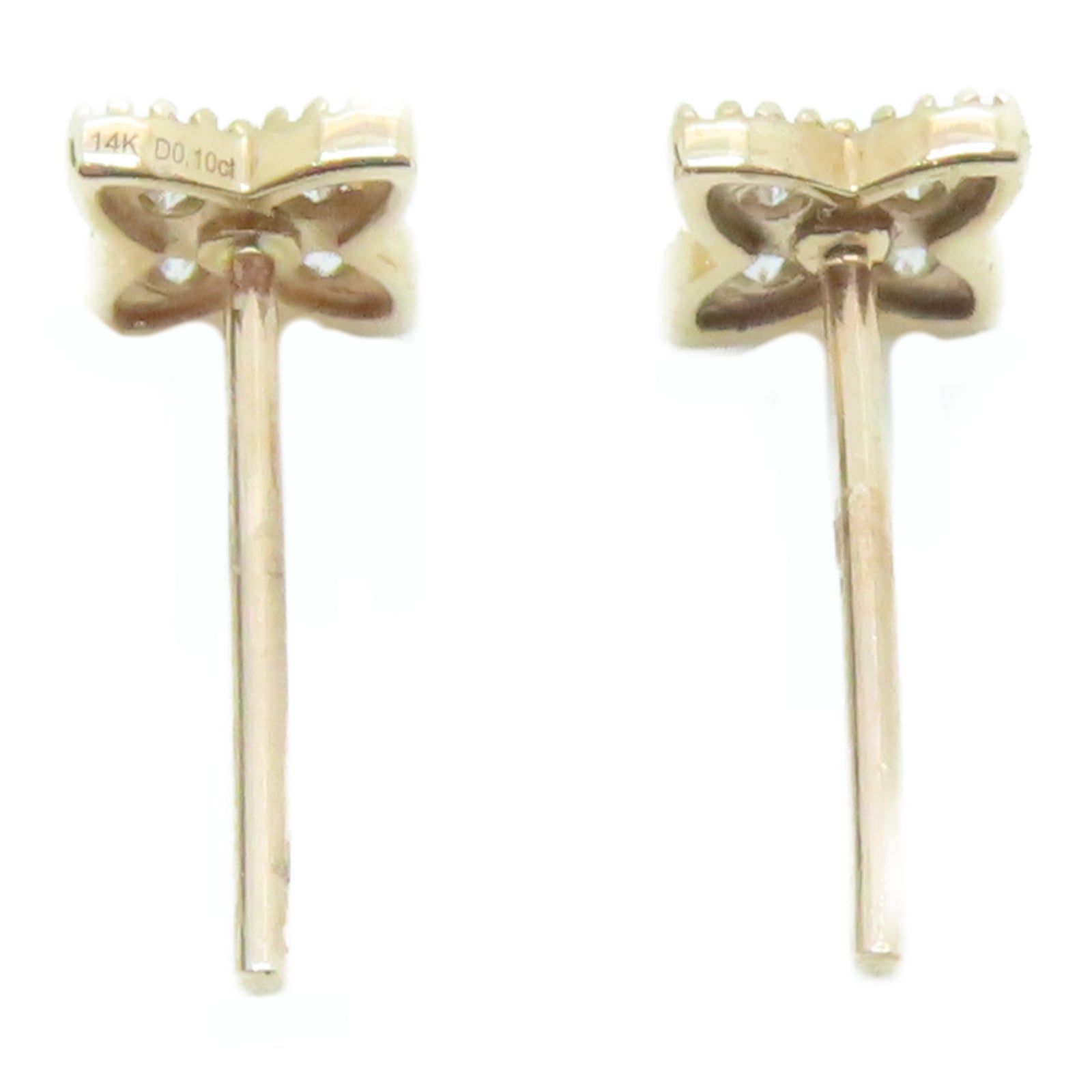 JEWELRY 14K玫瑰金 Diamond Earrings 0.1ct/0.1ct鑽石耳環