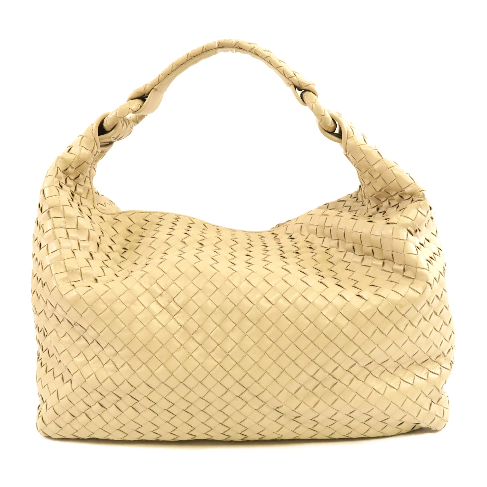 BOTTEGA VENETA 織紋羊皮皮革Shoulder Bag肩背袋米色
