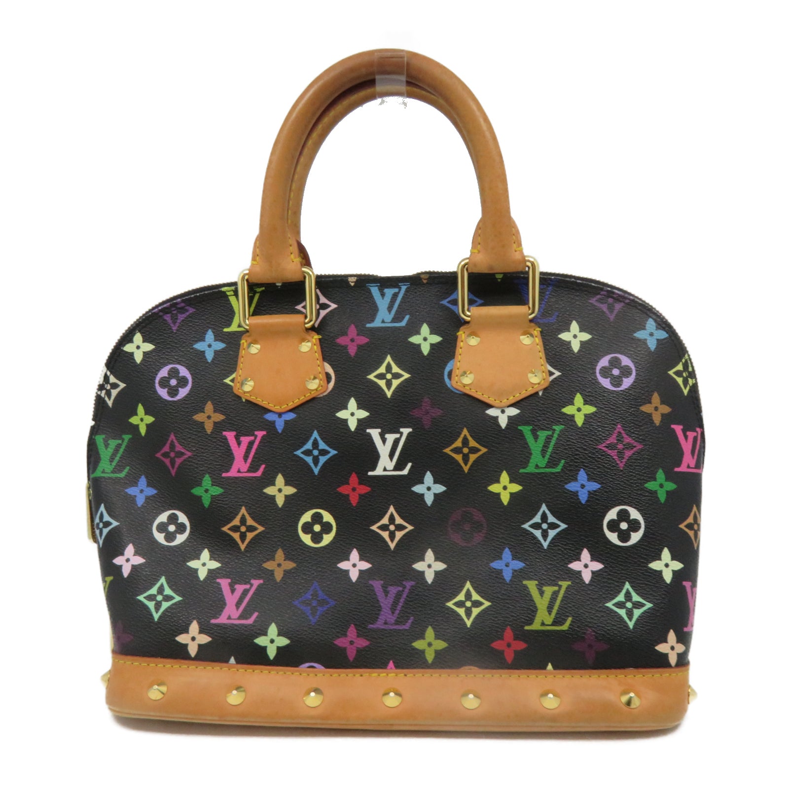 LOUIS VUITTON Monogram Multicolore Alma gold buckle handle bag multicolor