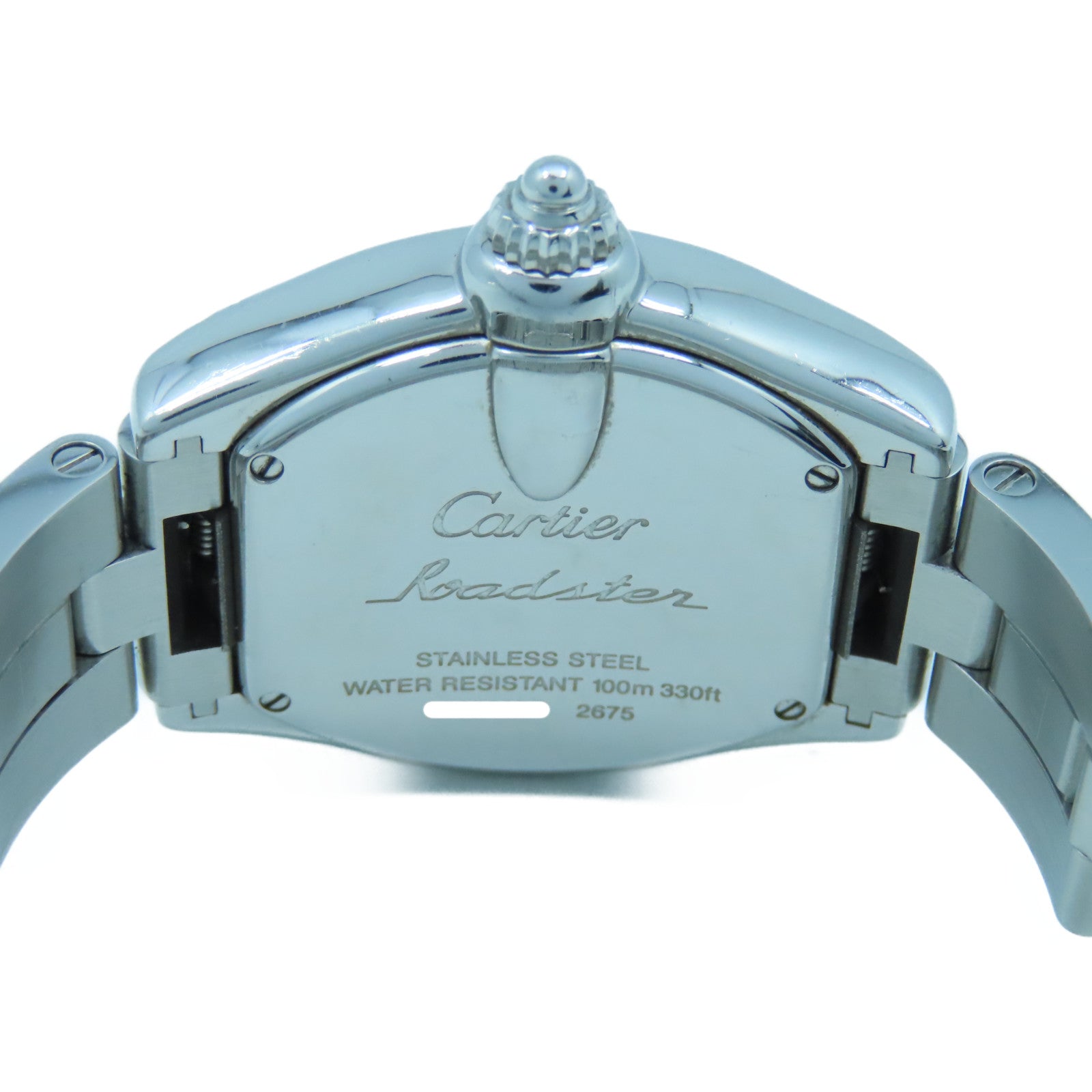 CARTIER Roadstar 31cm Stainless Steel Watch Quartz Movement White
