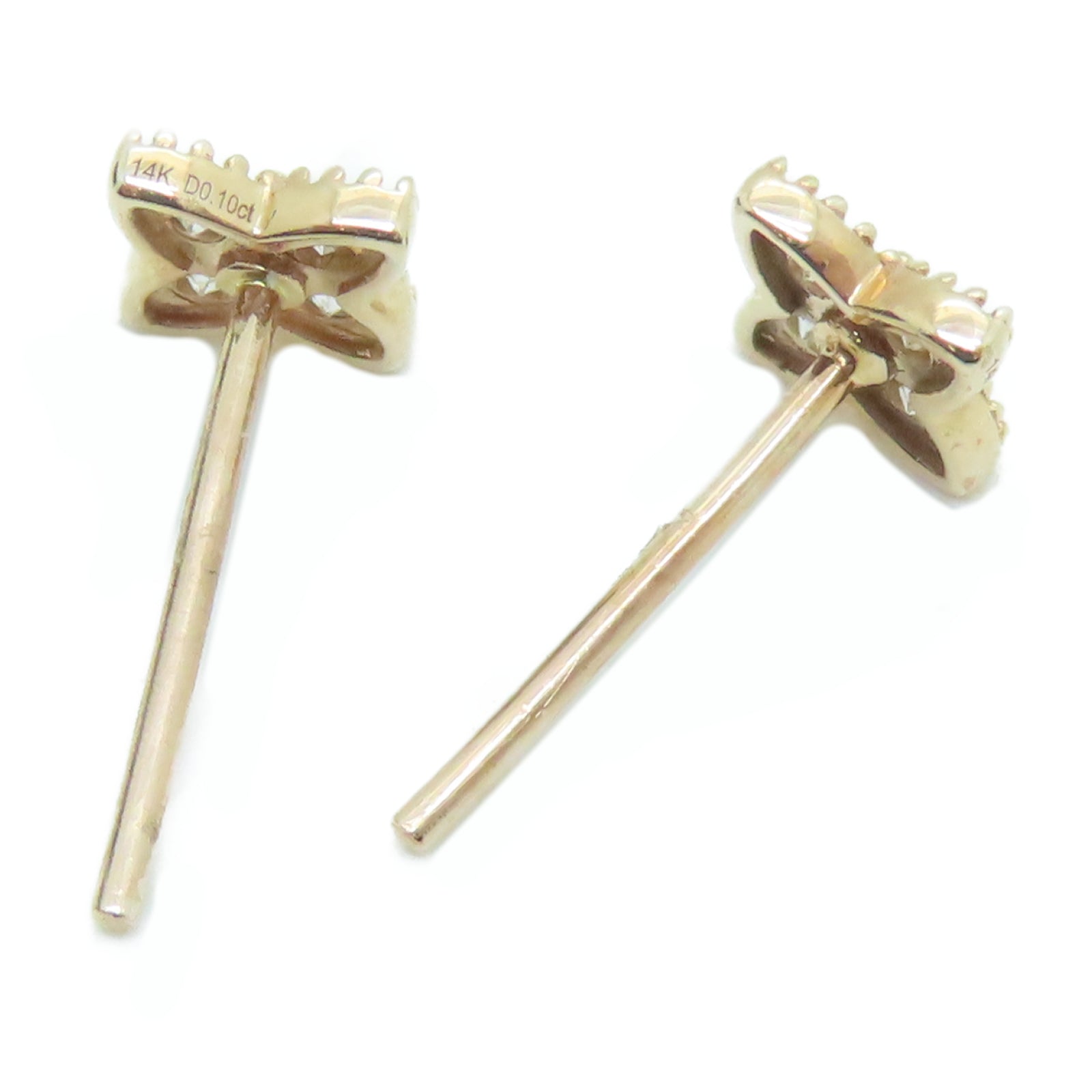 JEWELRY 14K玫瑰金 Diamond Earrings 0.1ct/0.1ct鑽石耳環