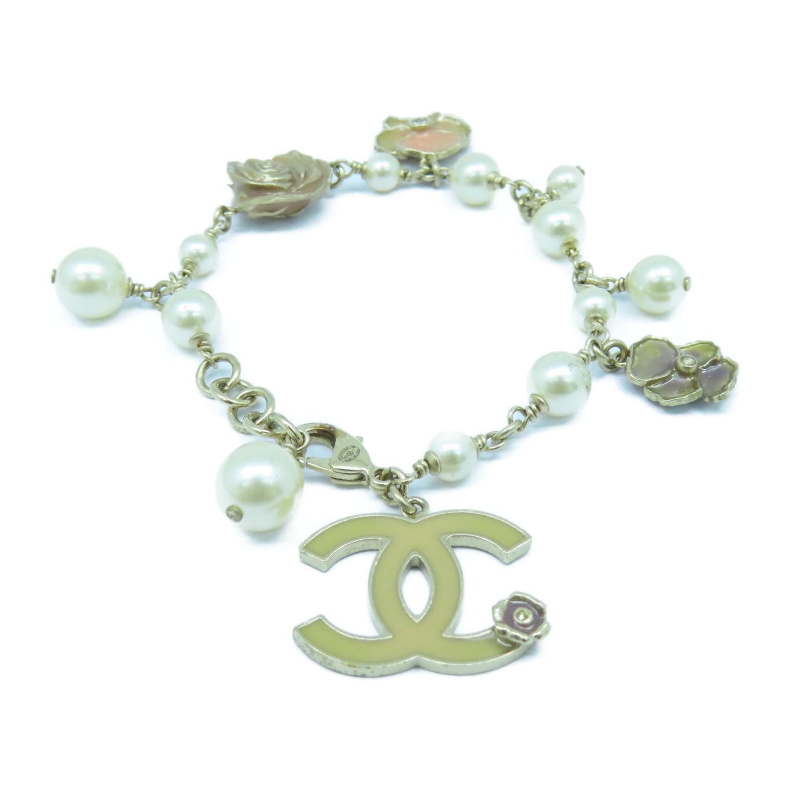 CHANEL 金屬Bracelet手鏈金色/白色/米色
