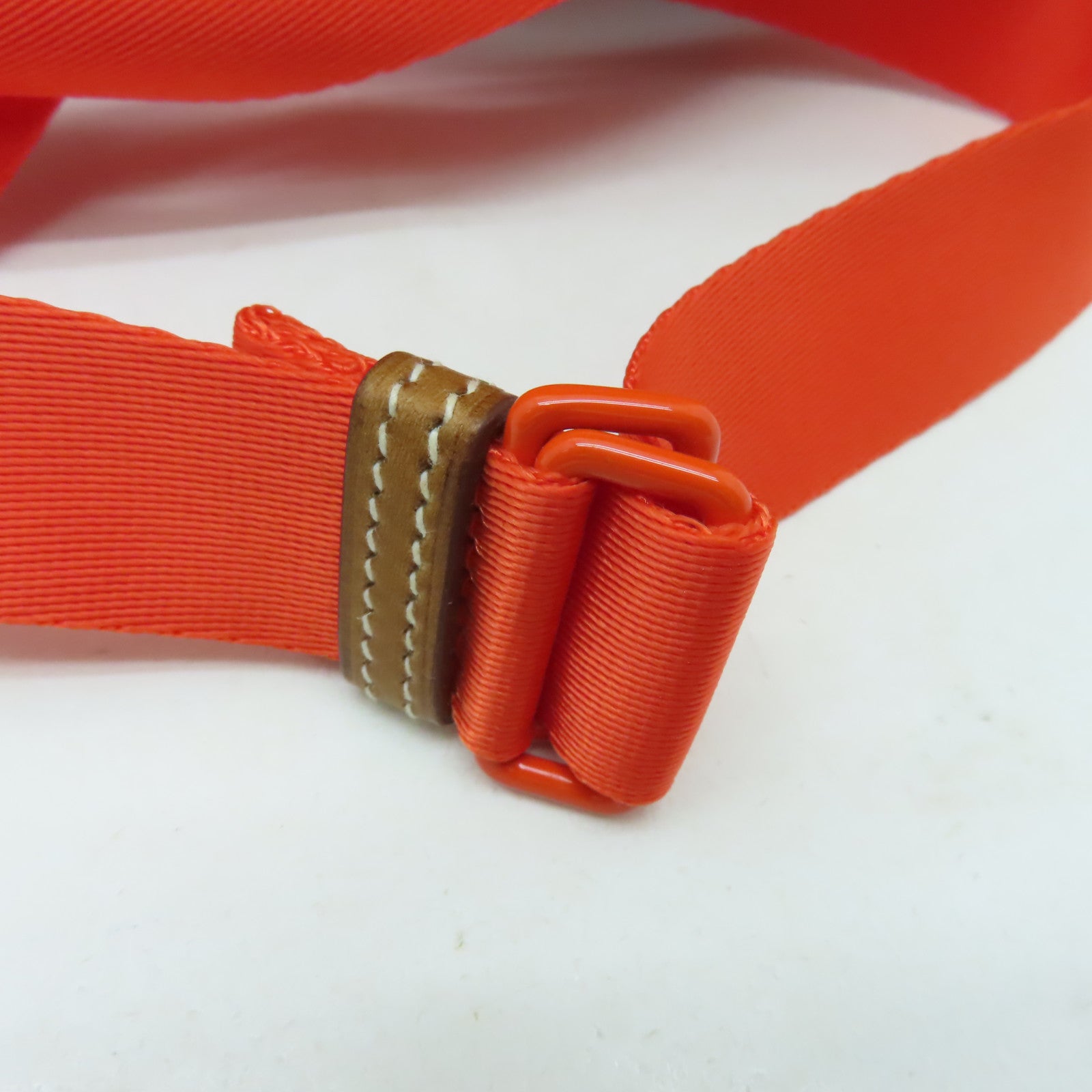 HERMES 絲質Airsilk Backpack銀扣背包橙色