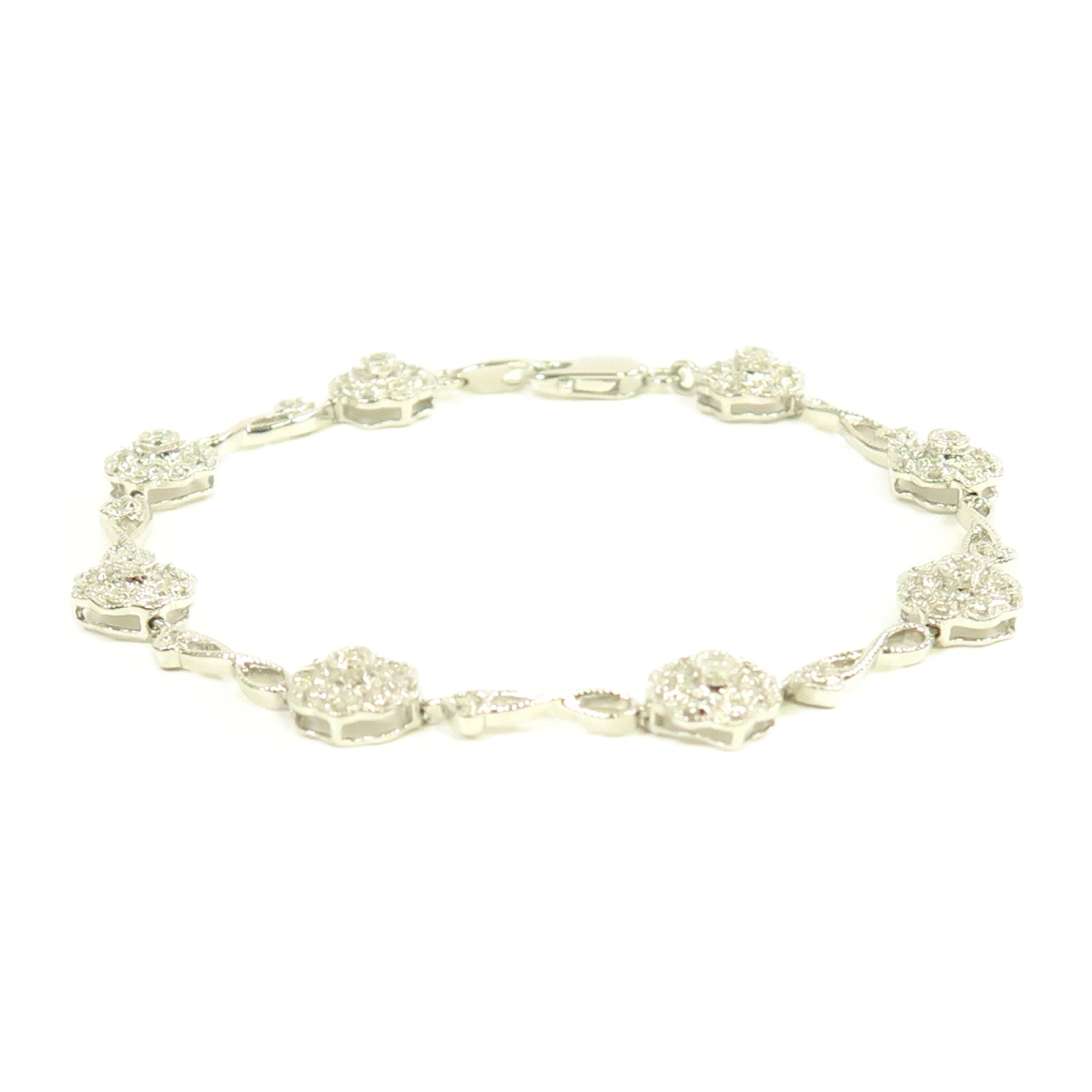 JEWELRY 18K白金Diamond 9.5g手鏈銀色