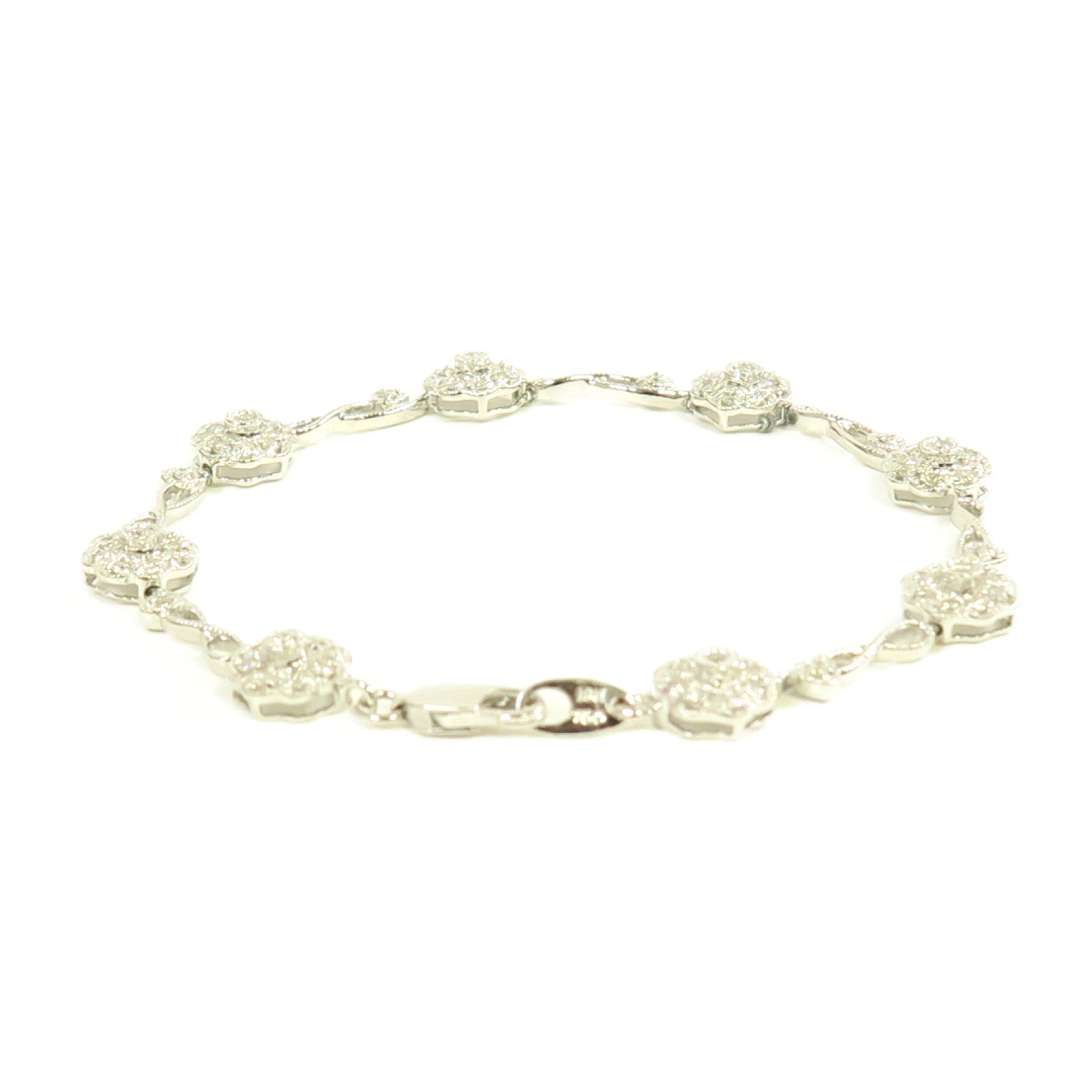 JEWELRY 18K白金Diamond 9.5g手鏈銀色