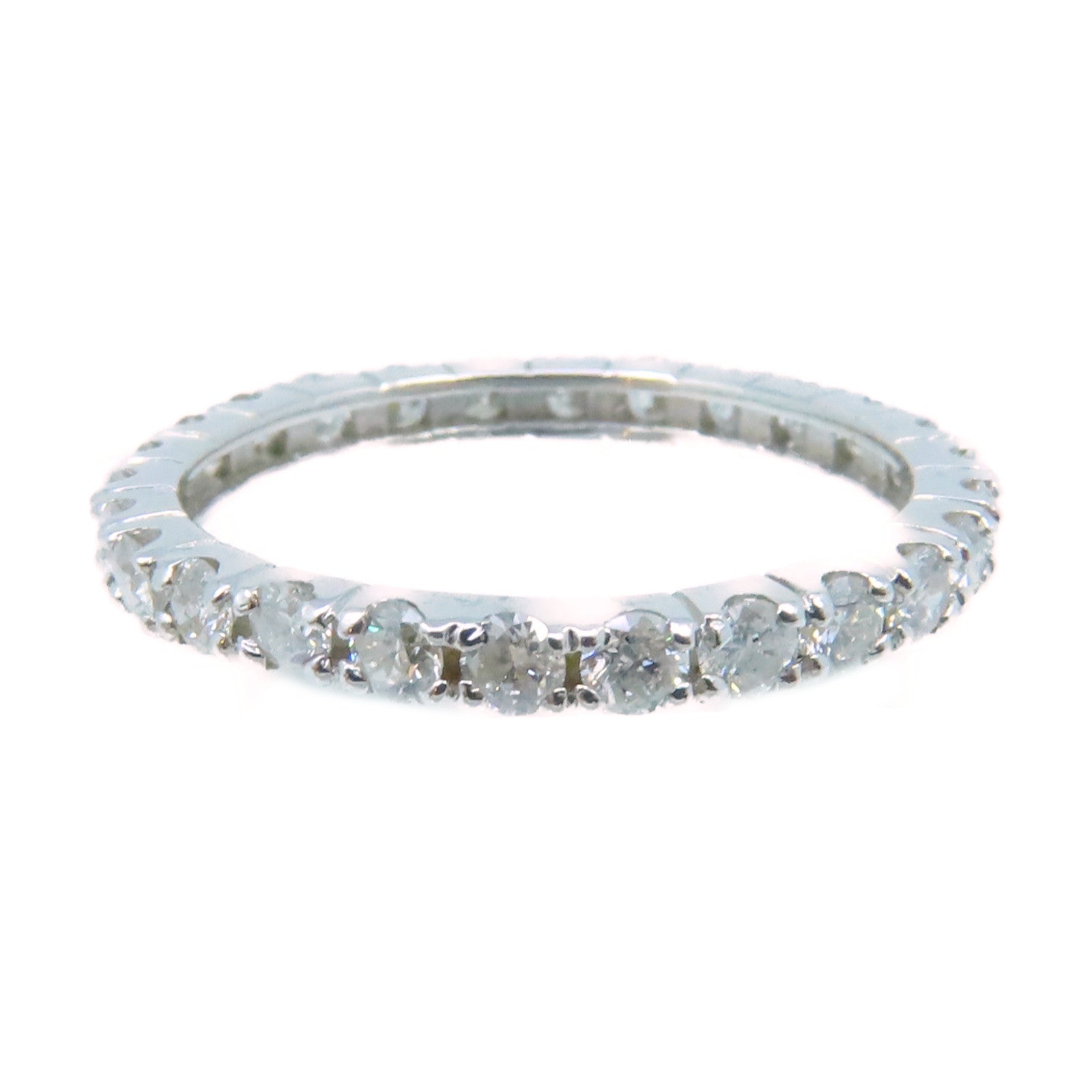 JEWELRY [Sharp Discount] 18K White Gold 0.10ct Diamond Ring US#5.75