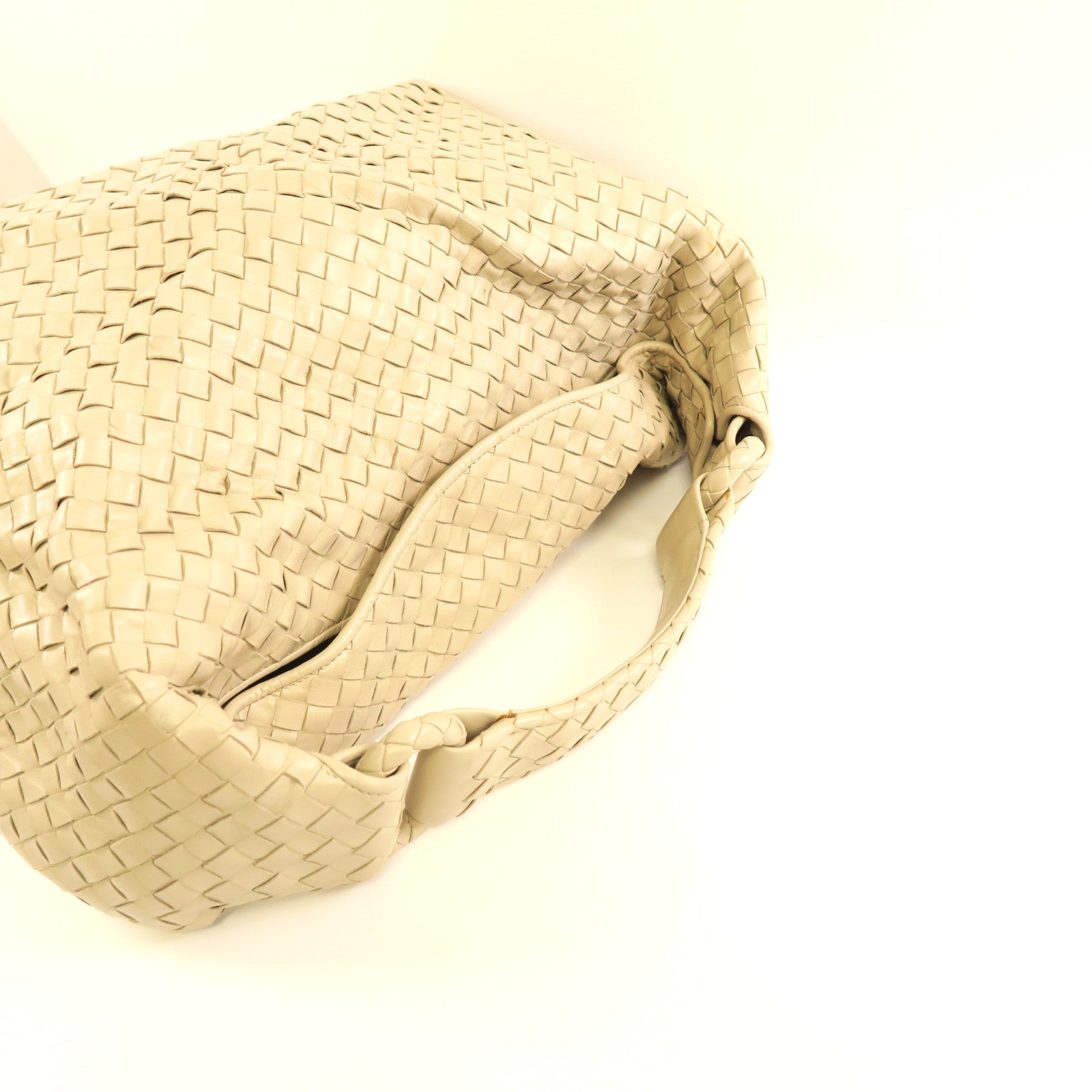 BOTTEGA VENETA 織紋羊皮皮革Shoulder Bag肩背袋米色
