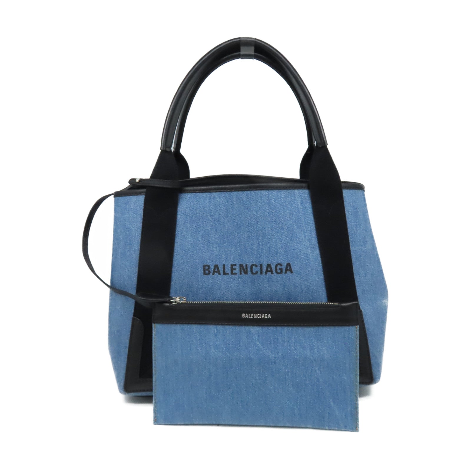 BALENCIAGA 帆布Hand Bag手挽袋藍色/黑色
