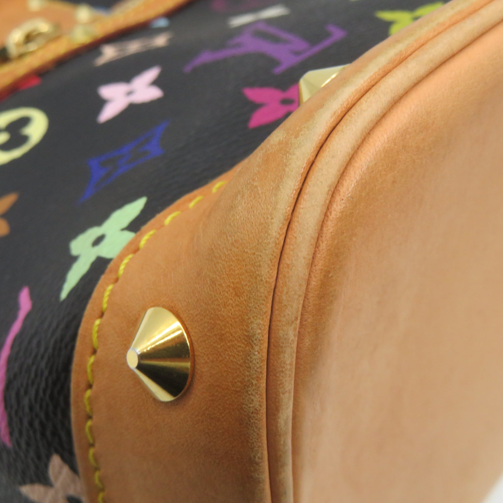 LOUIS VUITTON Monogram Multicolore Alma gold buckle handle bag multicolor