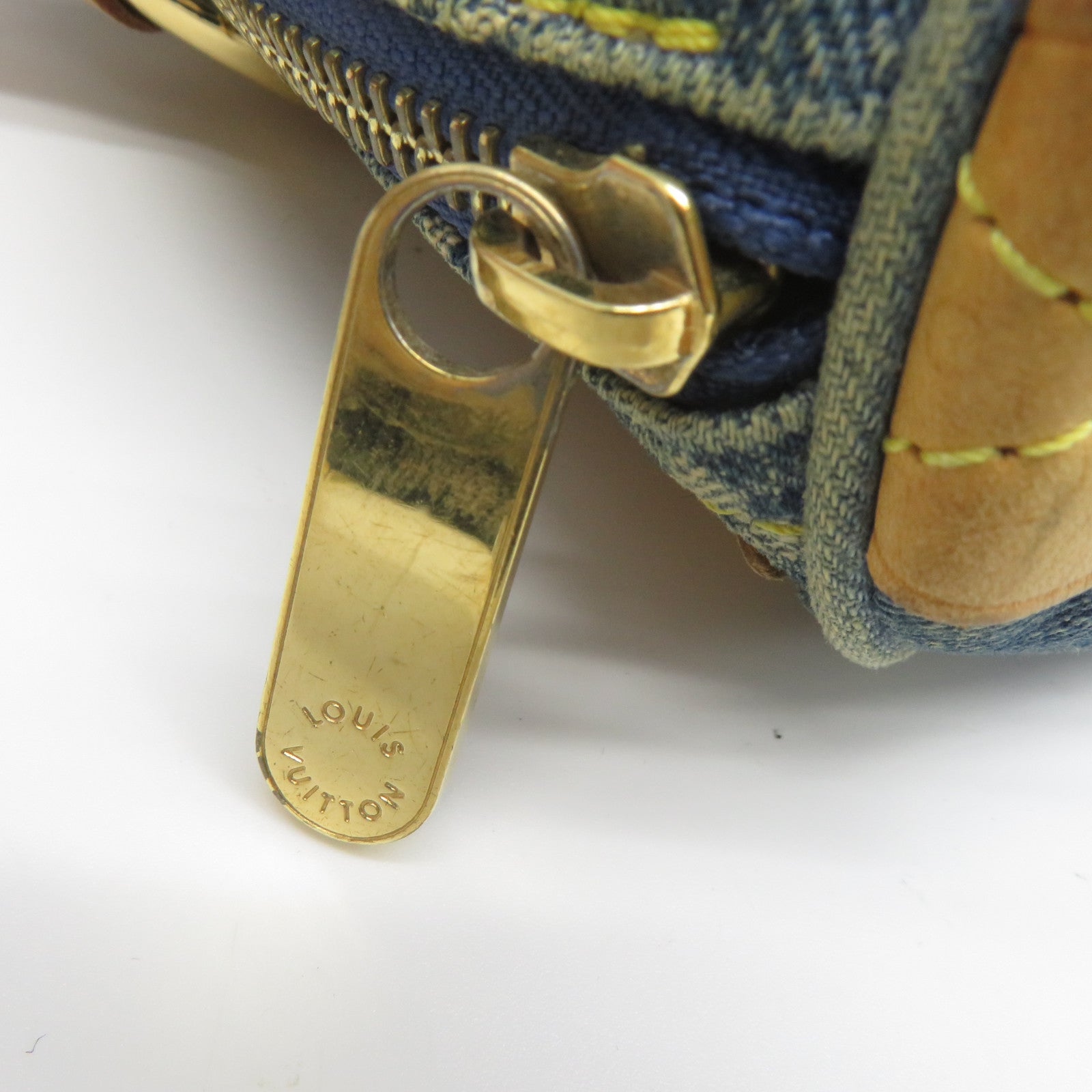 LOUIS VUITTON Monogram Denim Neo Speedy金扣手挽袋藍色