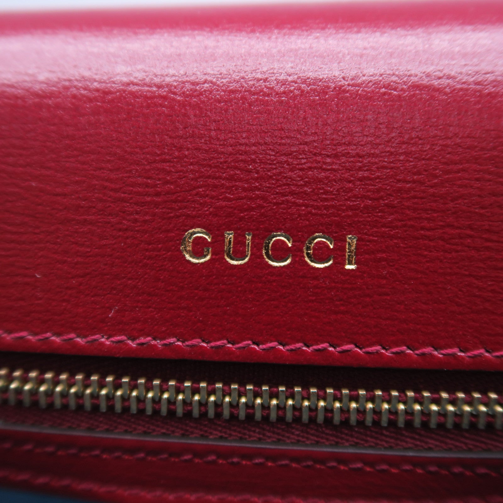 GUCCI 牛皮皮革Shoulder Bag金扣肩背袋紅色