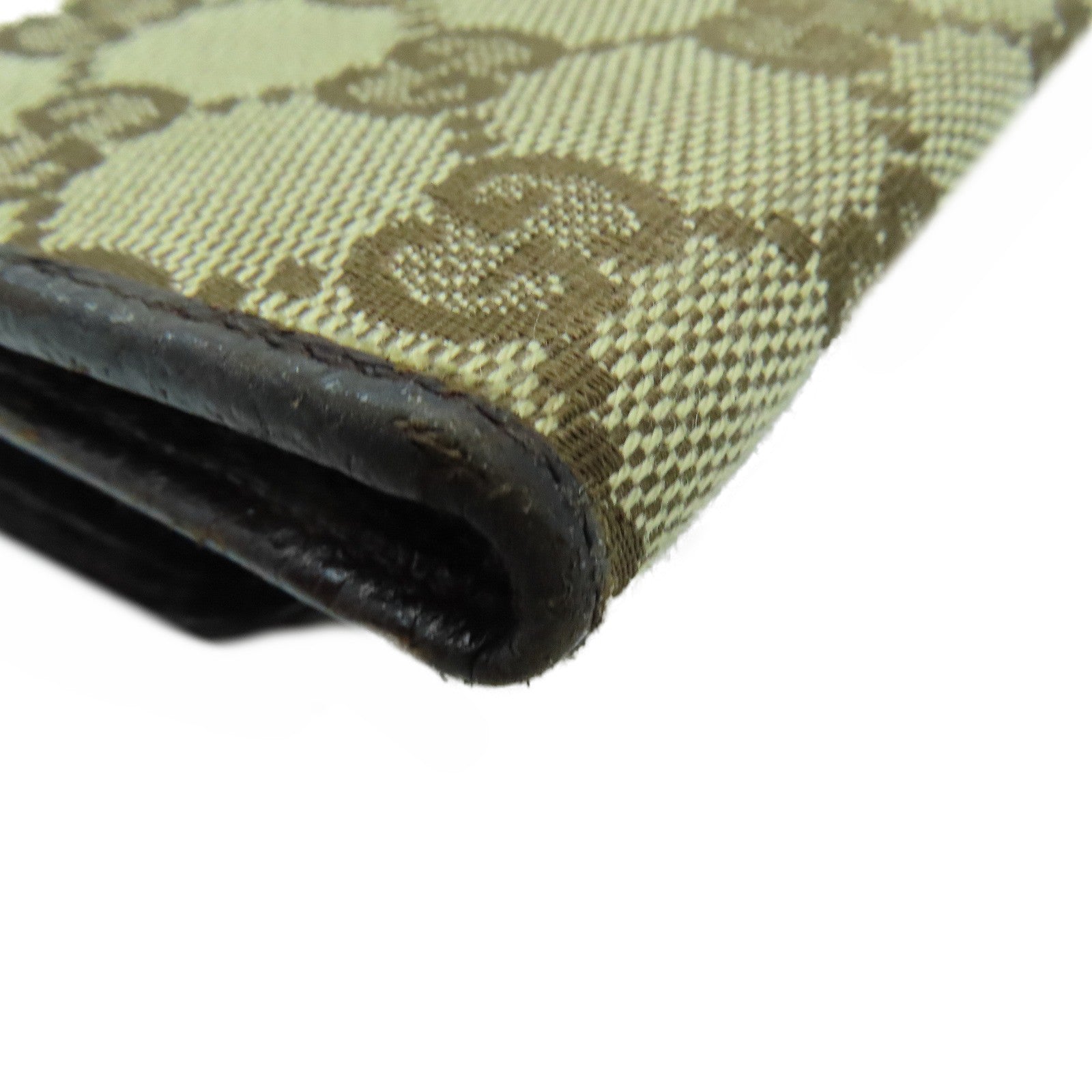 GUCCI 帆布Wallet金扣钱包米色