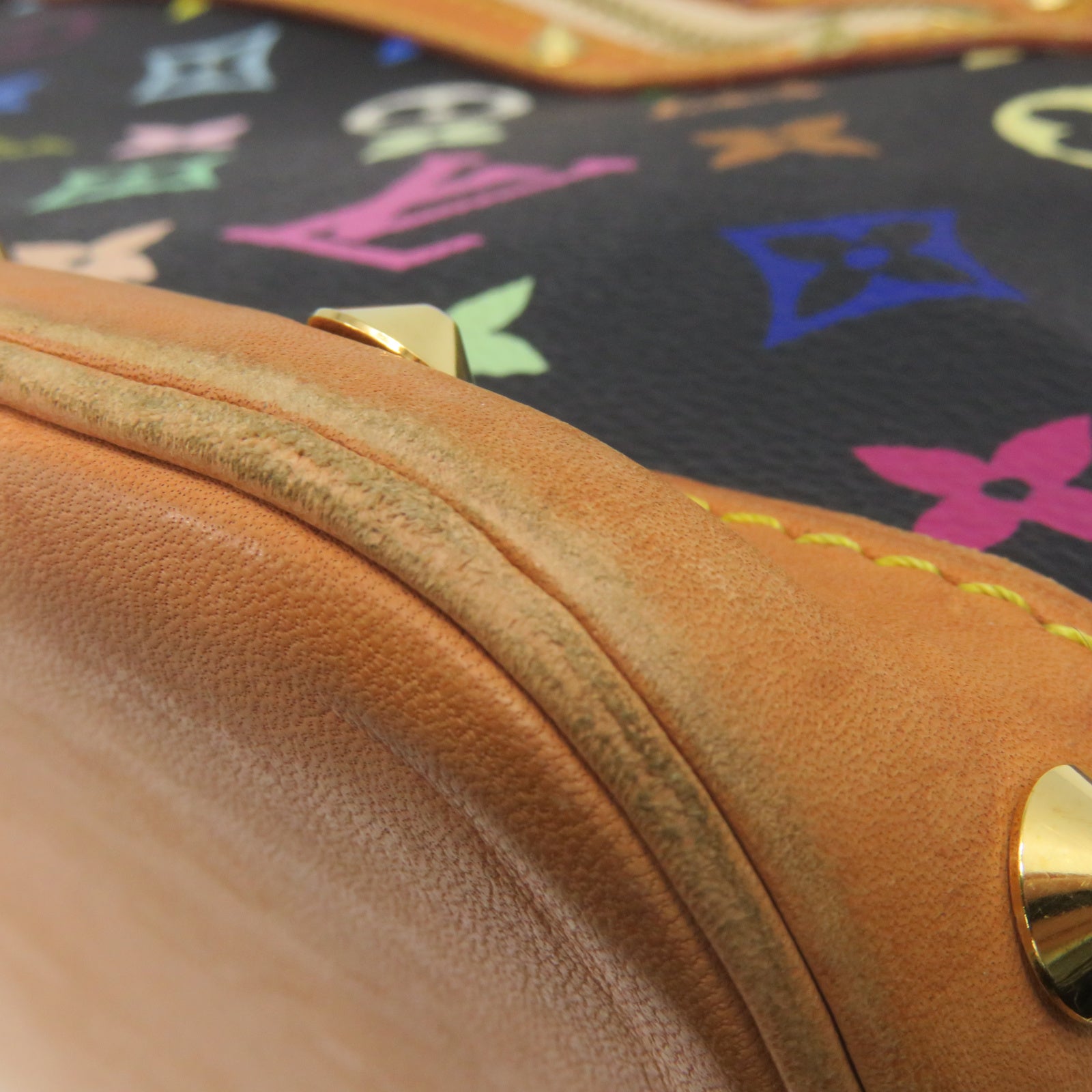 LOUIS VUITTON Monogram Multicolore Alma gold buckle handle bag multicolor