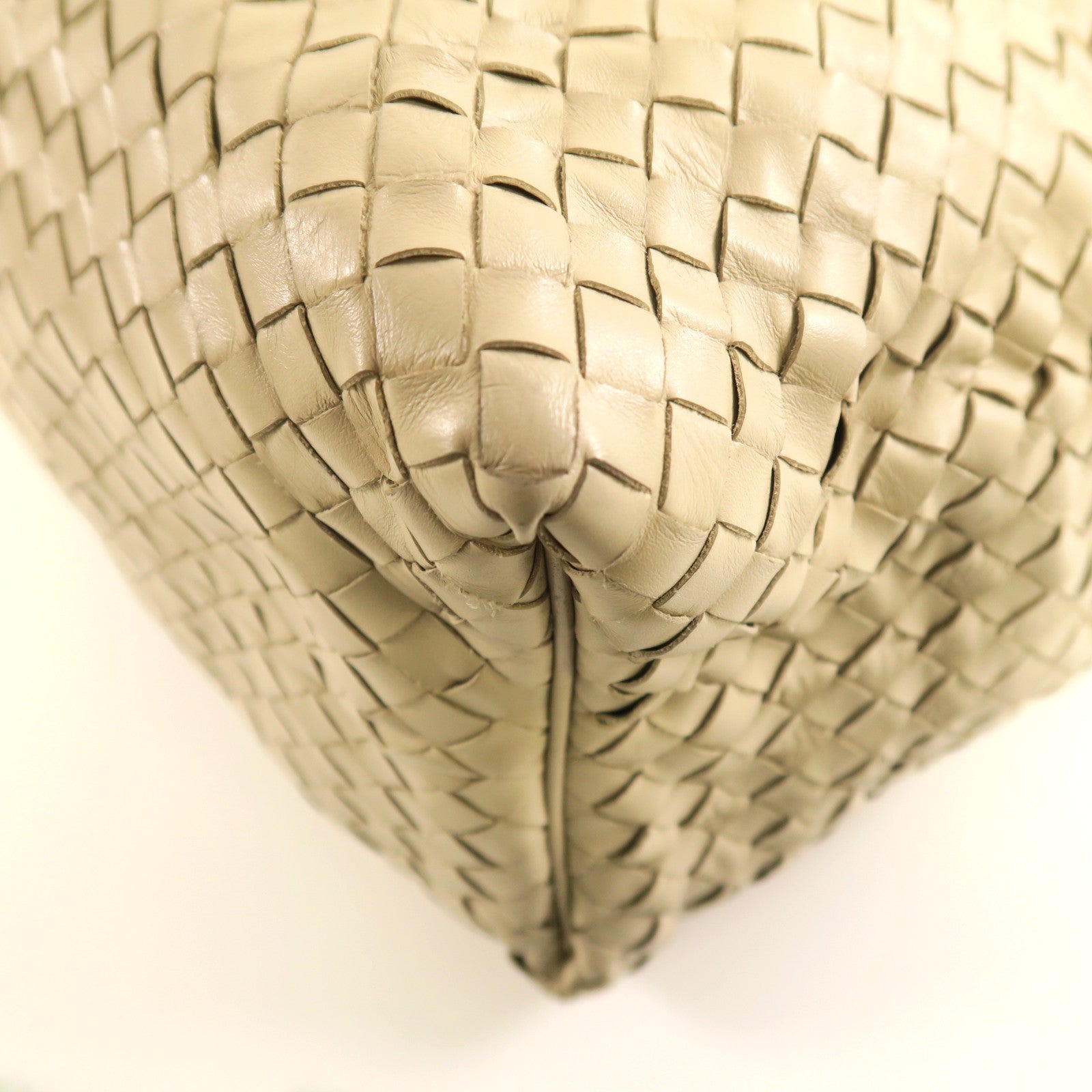 BOTTEGA VENETA 織紋羊皮皮革Shoulder Bag肩背袋米色