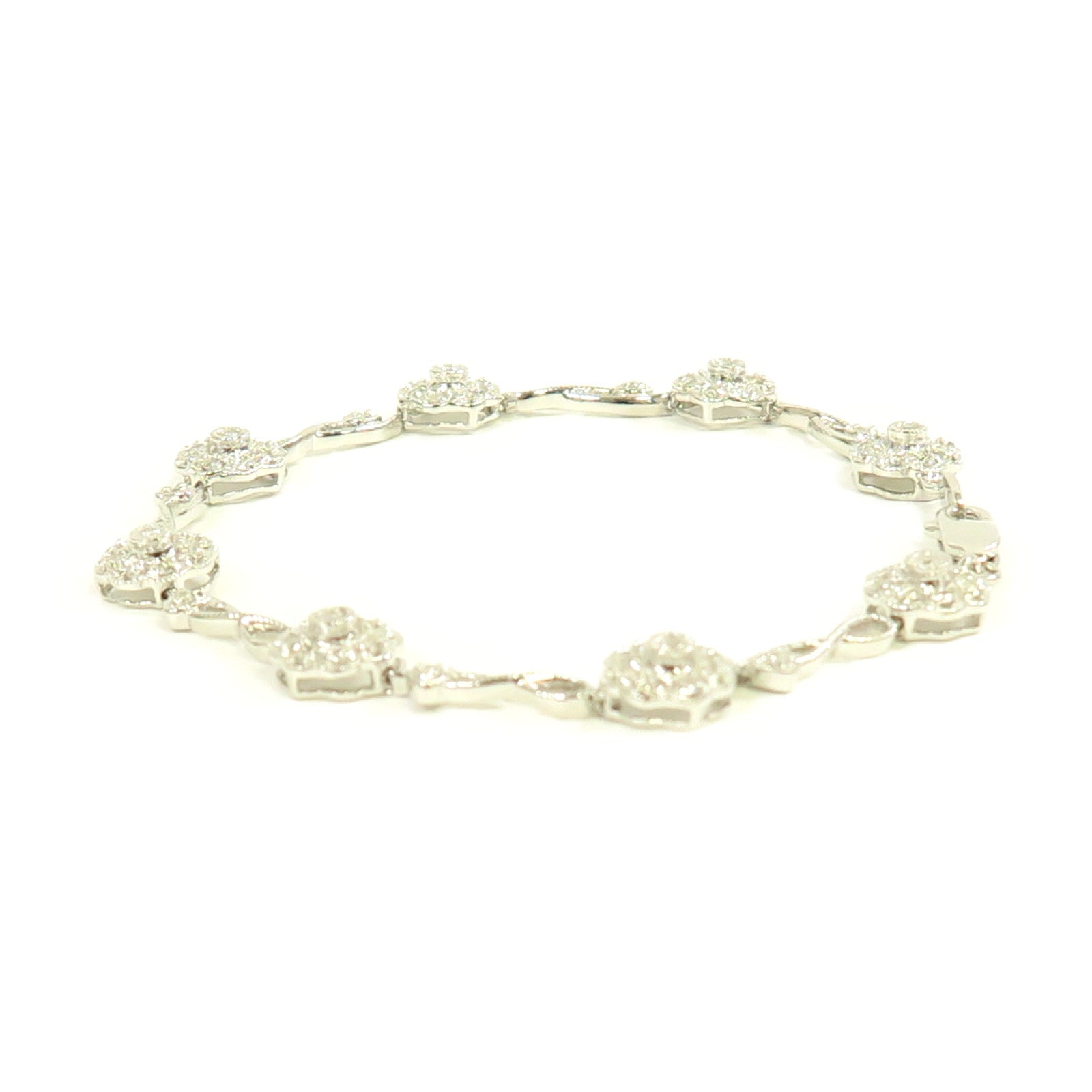 JEWELRY 18K白金Diamond 9.5g手鏈銀色