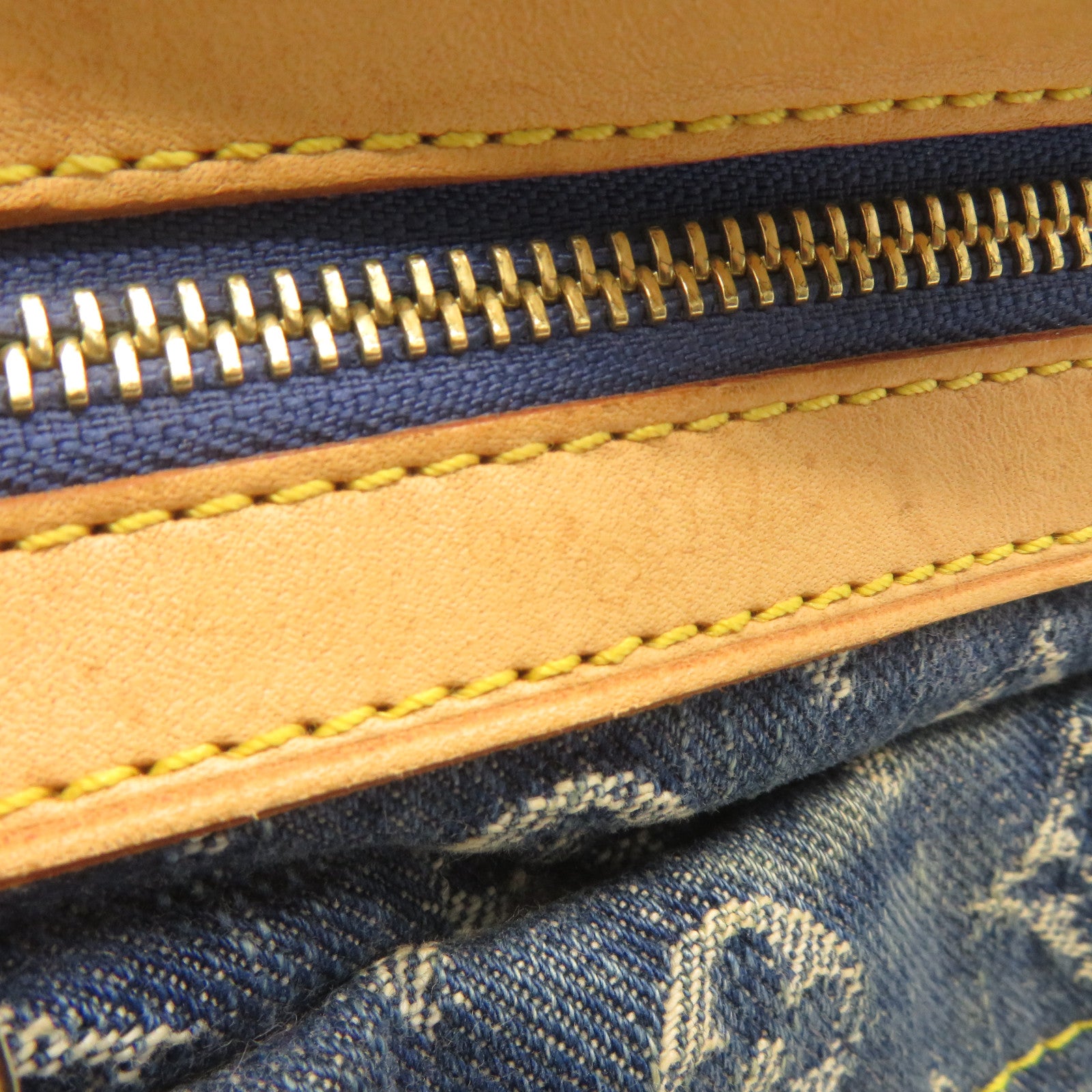 LOUIS VUITTON Monogram Denim Neo Speedy金扣手挽袋藍色