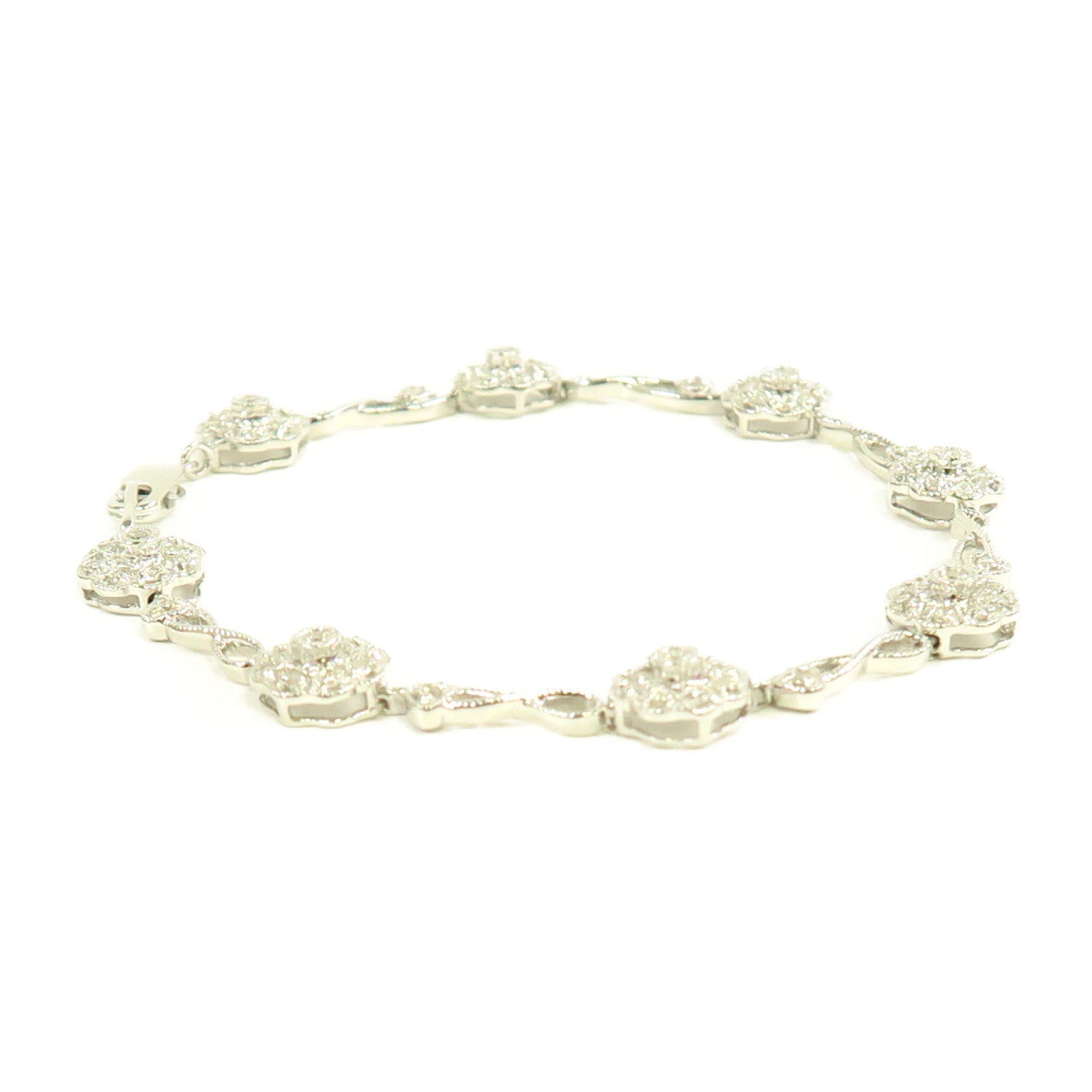 JEWELRY 18K白金Diamond 9.5g手鏈銀色