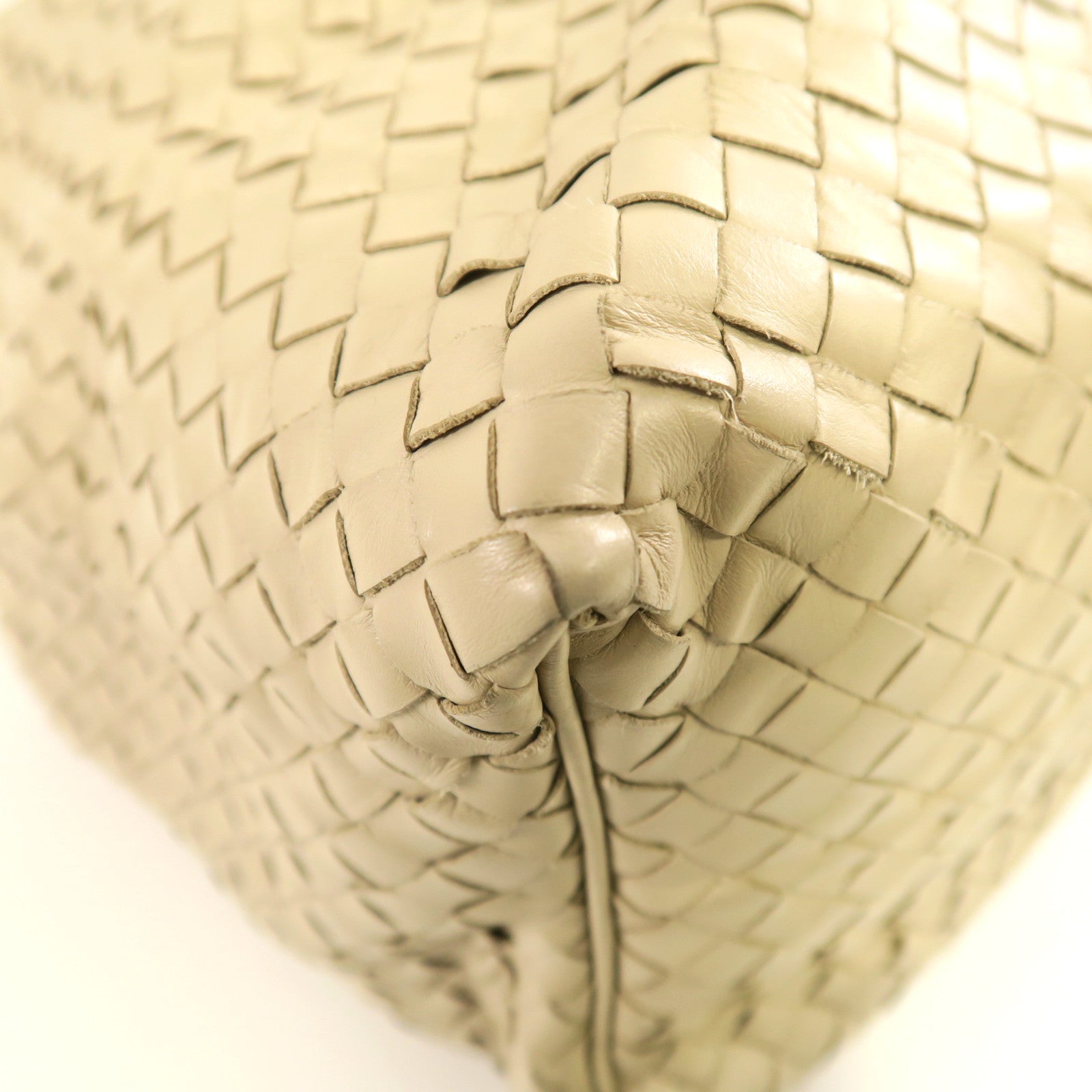 BOTTEGA VENETA 織紋羊皮皮革Shoulder Bag肩背袋米色