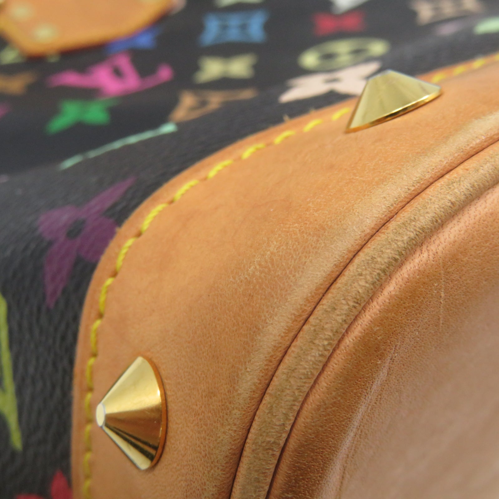 LOUIS VUITTON Monogram Multicolore Alma gold buckle handle bag multicolor