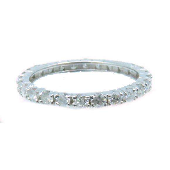 JEWELRY [Sharp Discount] 18K White Gold 0.10ct Diamond Ring US#5.75
