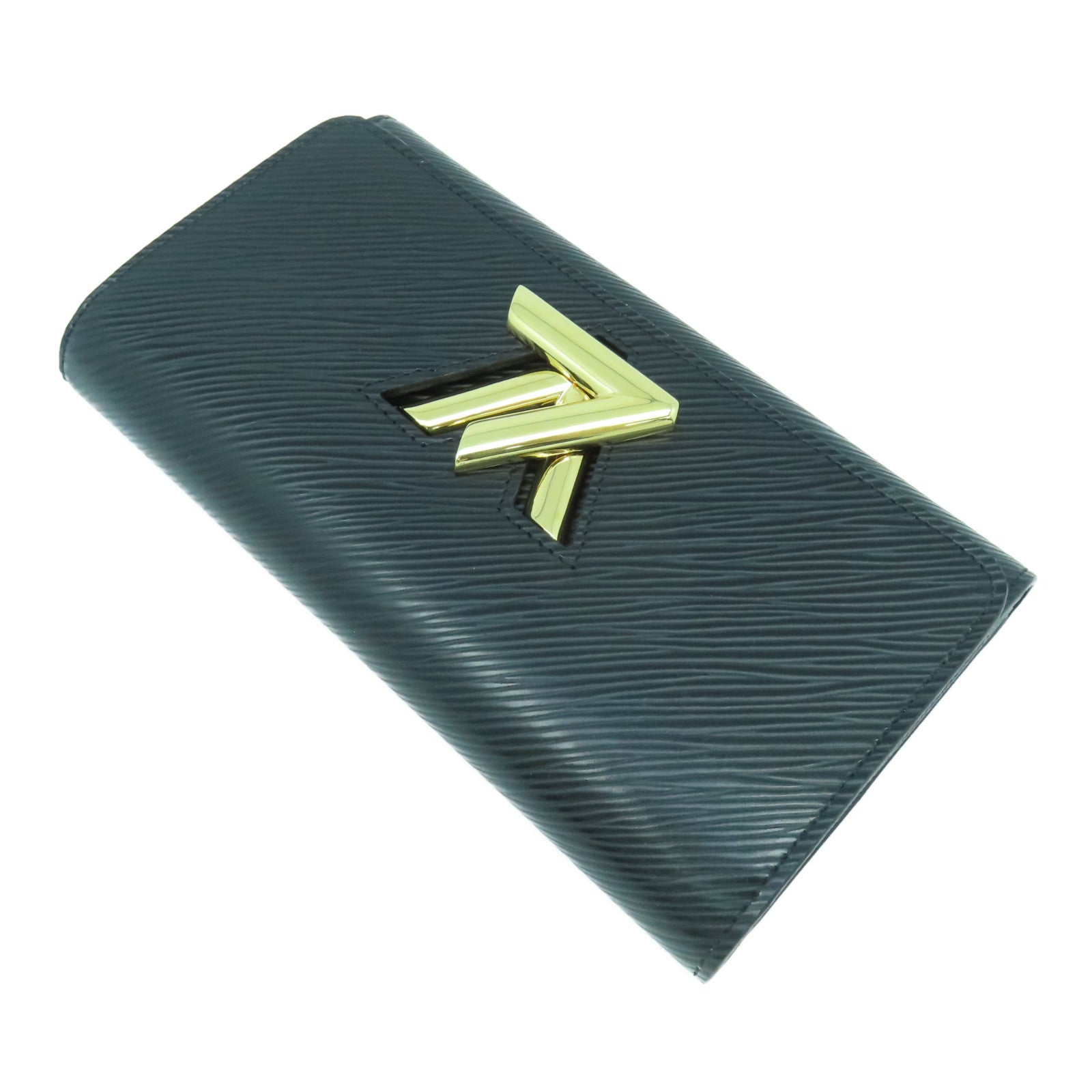 LOUIS VUITTON Epi皮革Twist Long Wallet金扣長錢包黑色