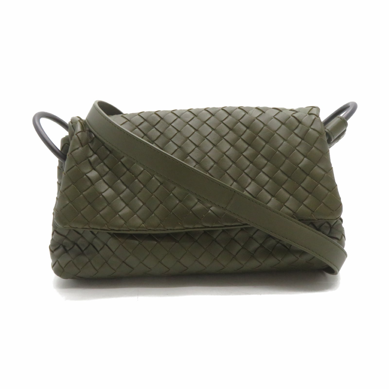BOTTEGA VENETA 織紋皮革/牛皮皮革Shoulder Bag肩背袋綠色