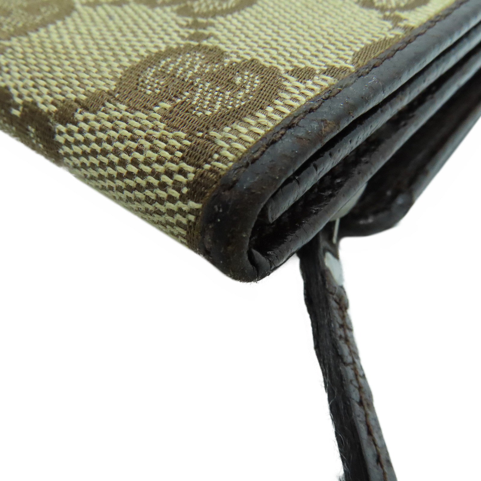 GUCCI 帆布Wallet金扣钱包米色
