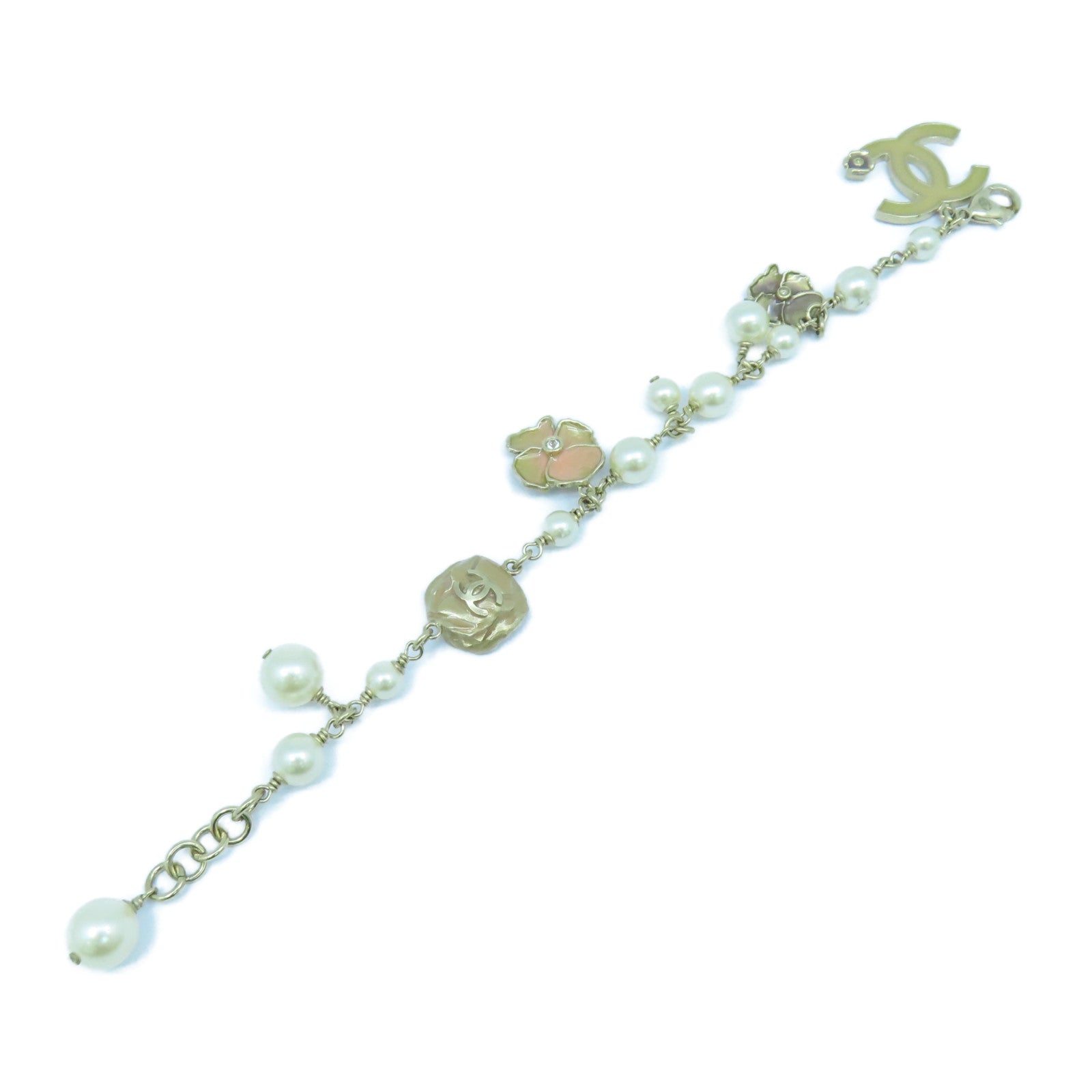 CHANEL 金屬Bracelet手鏈金色/白色/米色