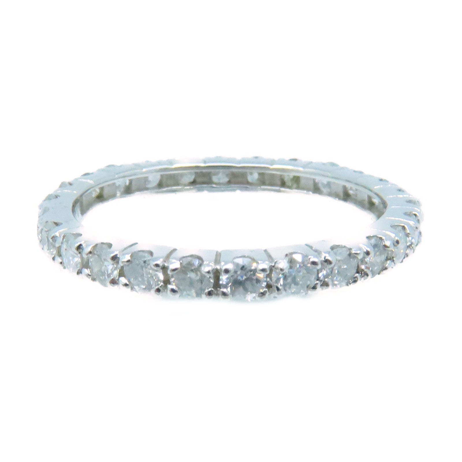 JEWELRY [Sharp Discount] 18K White Gold 0.10ct Diamond Ring US#5.75